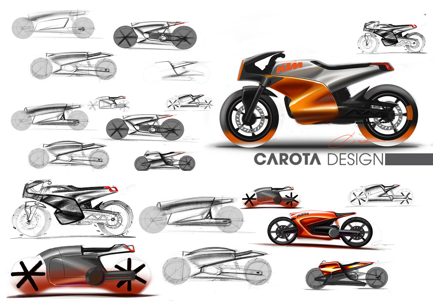 motorcycle，Hand drawn，Motorcycle K22，