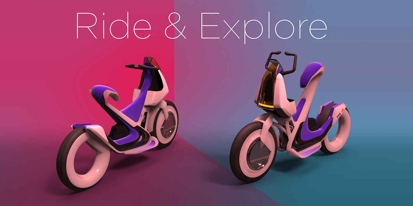 future，conceptual design，Sharing motorcycles，Electric vehicle，