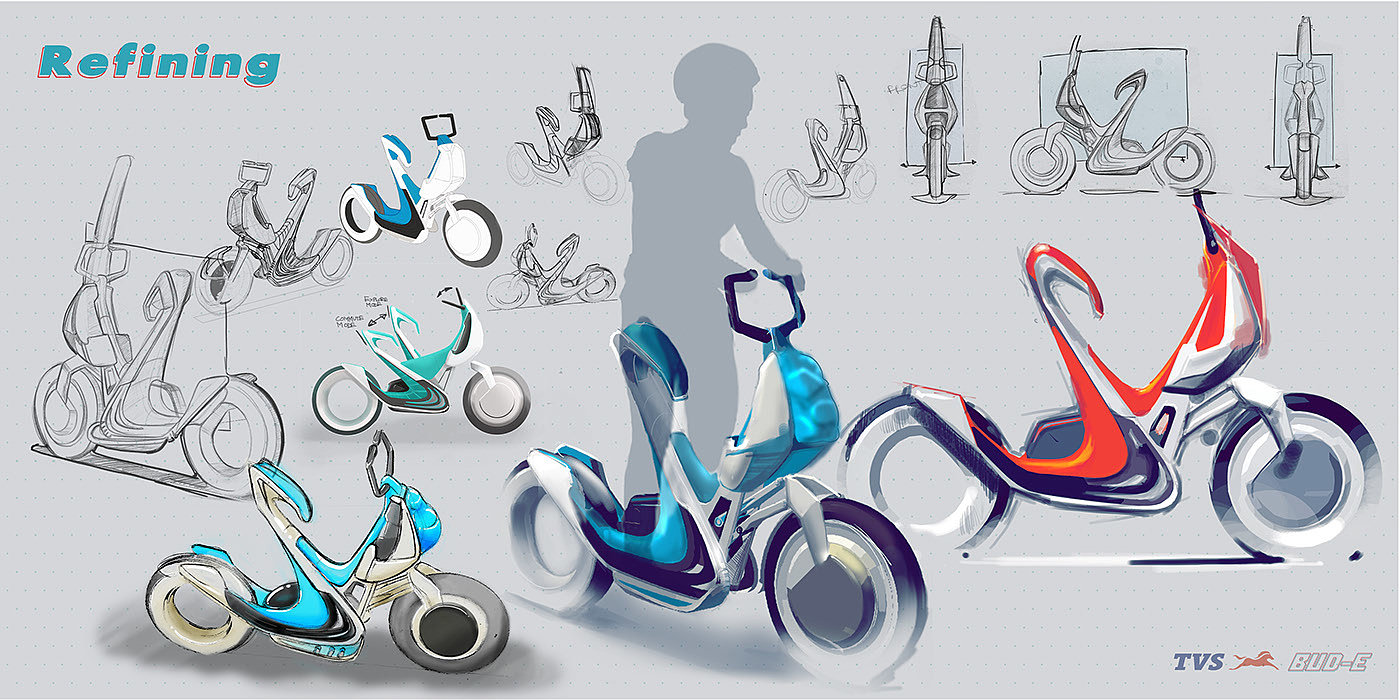 future，conceptual design，Sharing motorcycles，Electric vehicle，