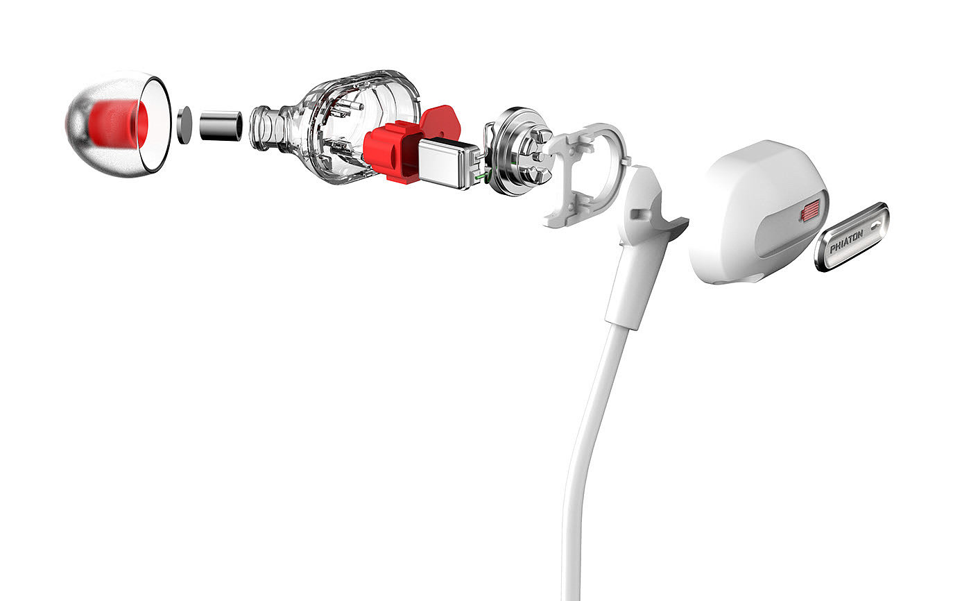 German red dot，Low frequency filter，Hybrid dual drive technology，Semi in ear，headset，