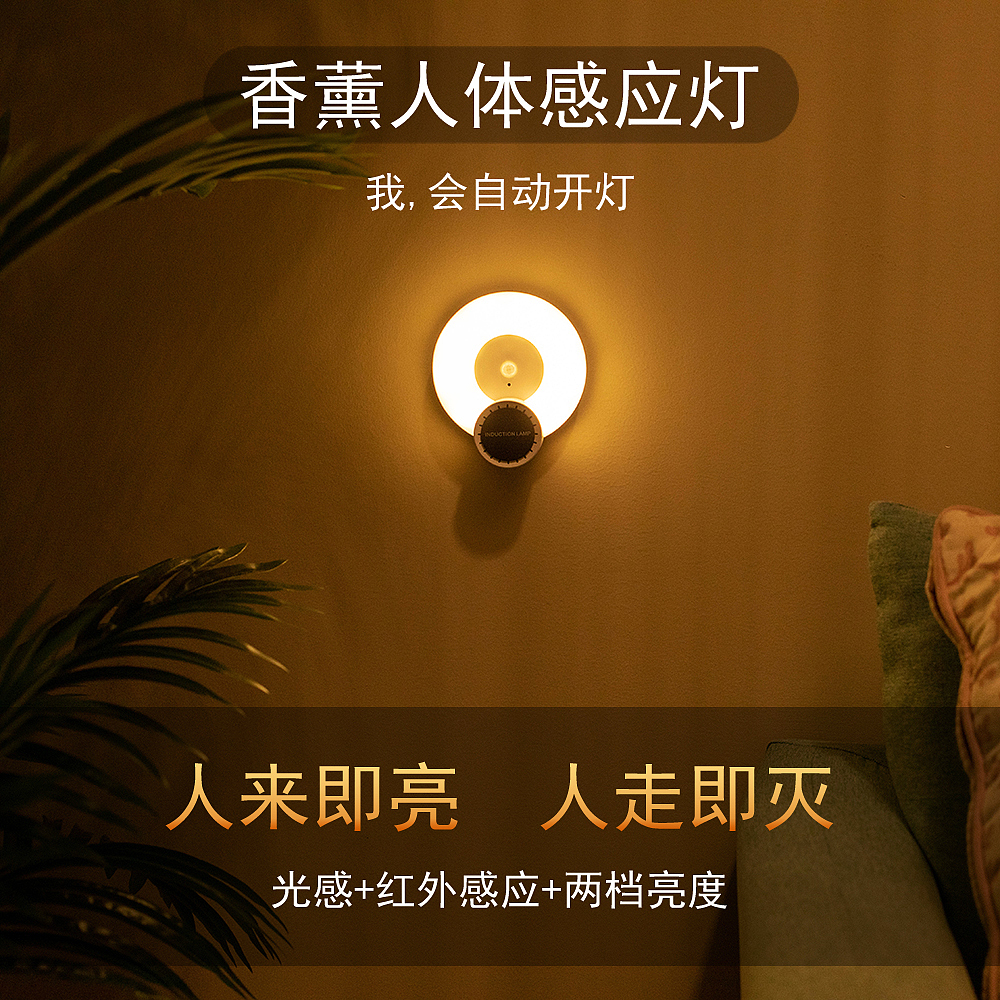 Aromatherapy human body induction lamp，