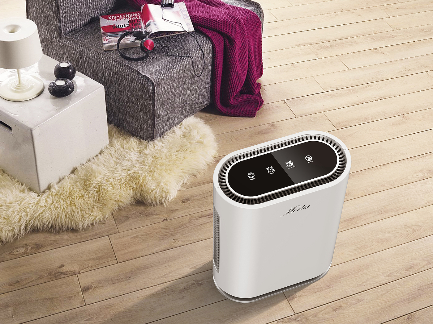 air cleaner，Render，Amazon，small home appliances，product design，industrial design，keyshot，Scene map，