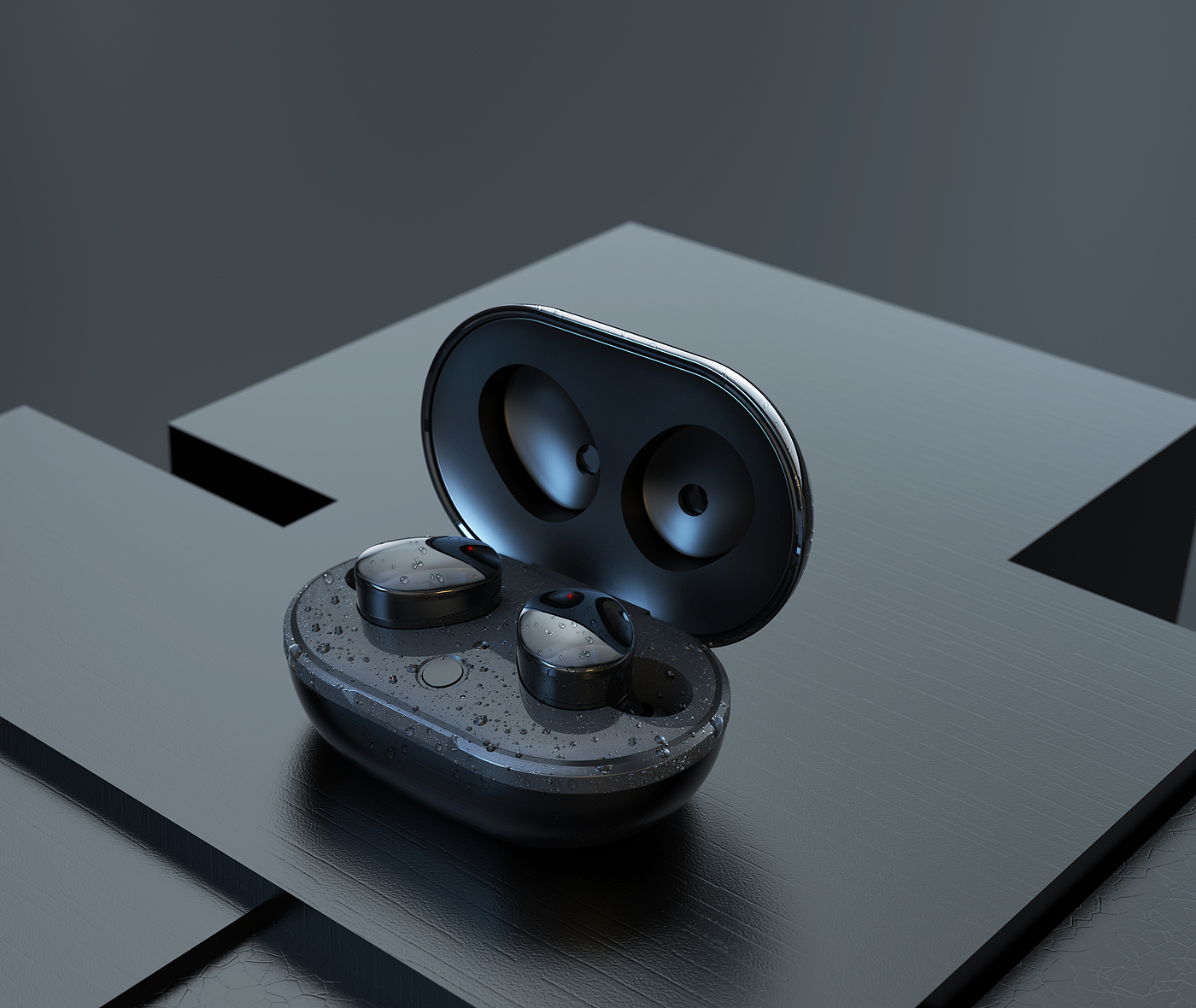 Product rendering，keyshot，headset，3 products，industrial design，product design，