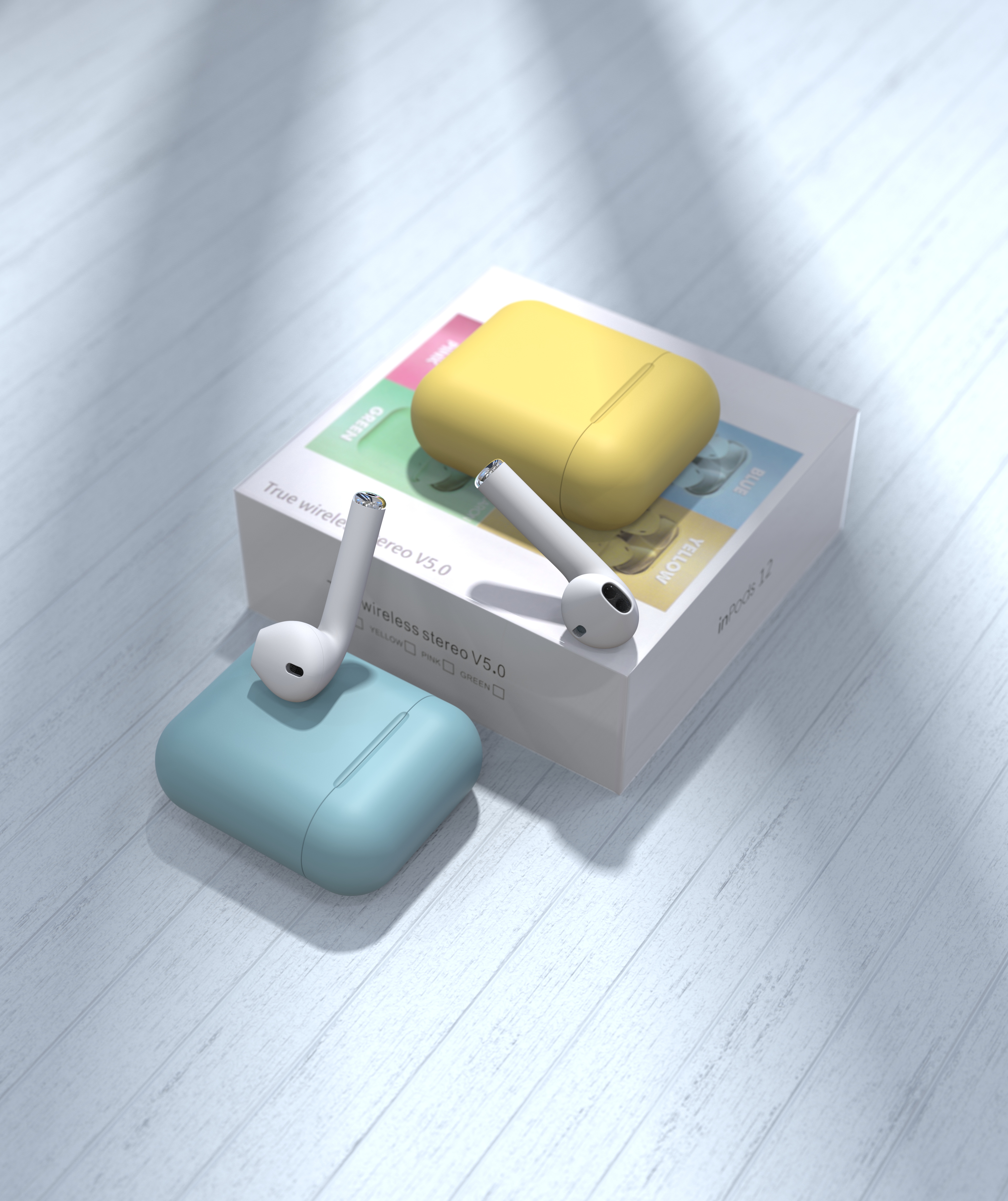 Product rendering，keyshot，headset，3 products，industrial design，product design，