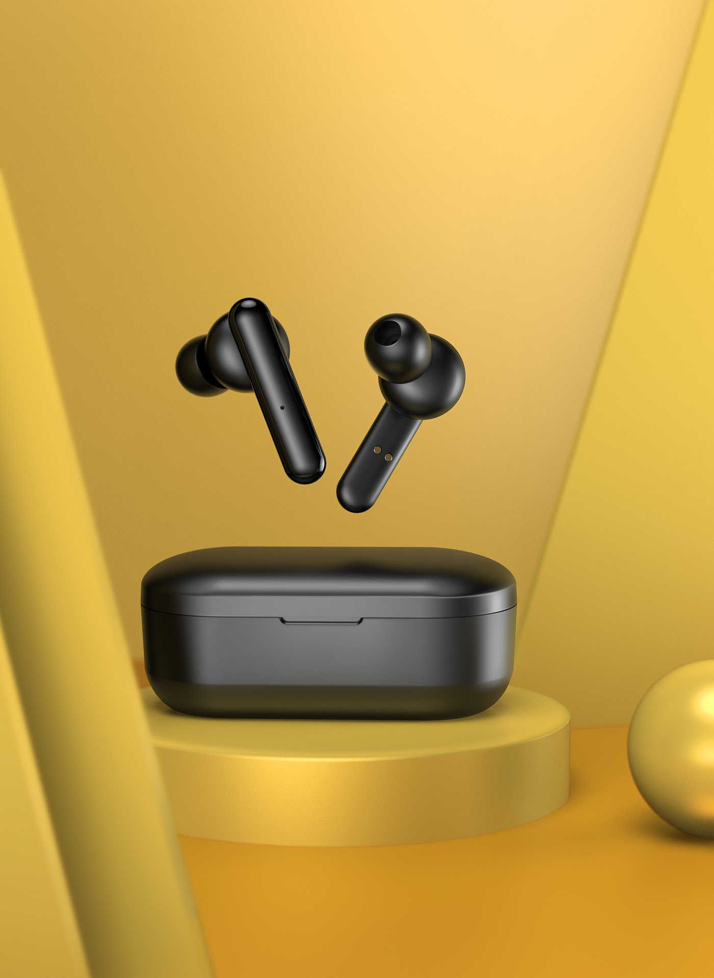 Product rendering，keyshot，headset，3 products，industrial design，product design，