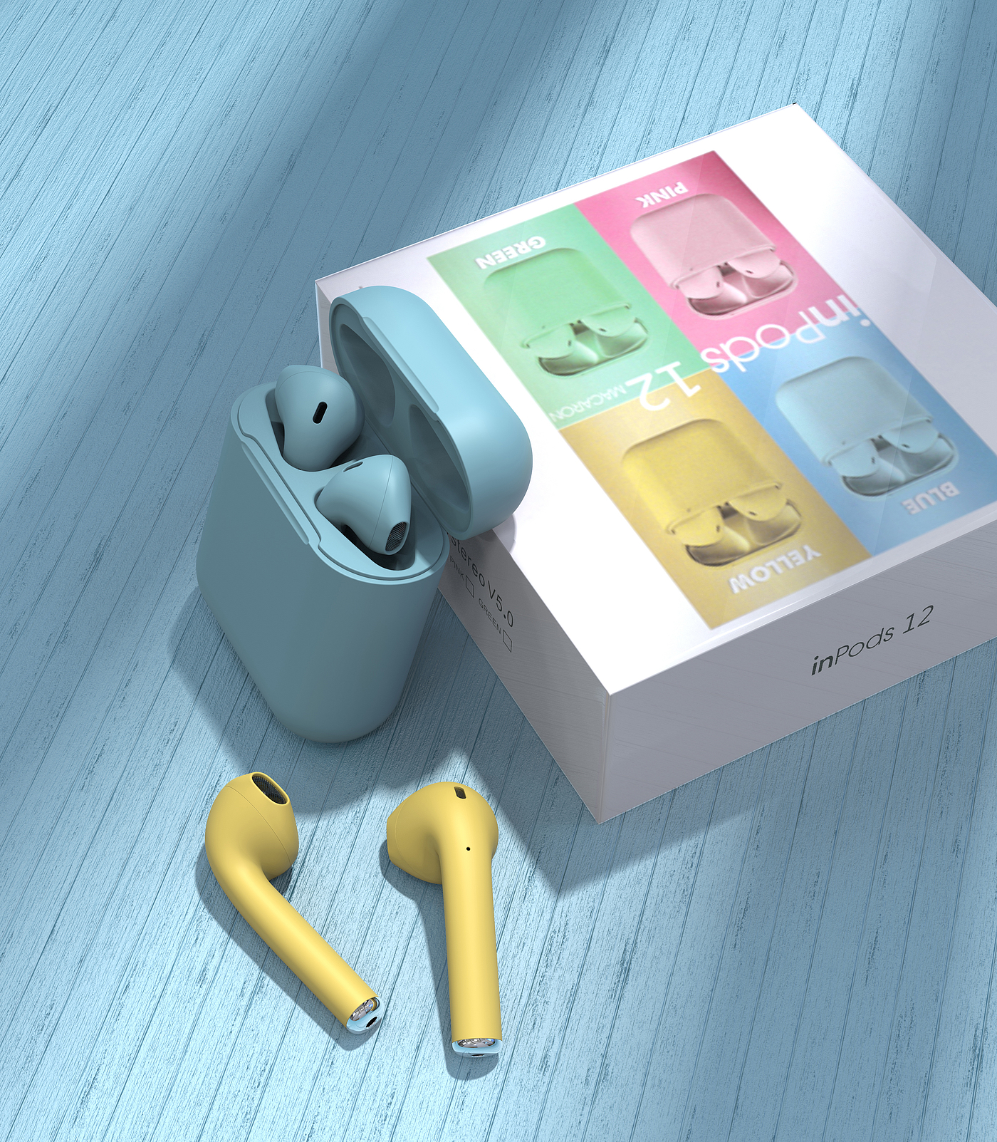 Product rendering，keyshot，headset，3 products，industrial design，product design，