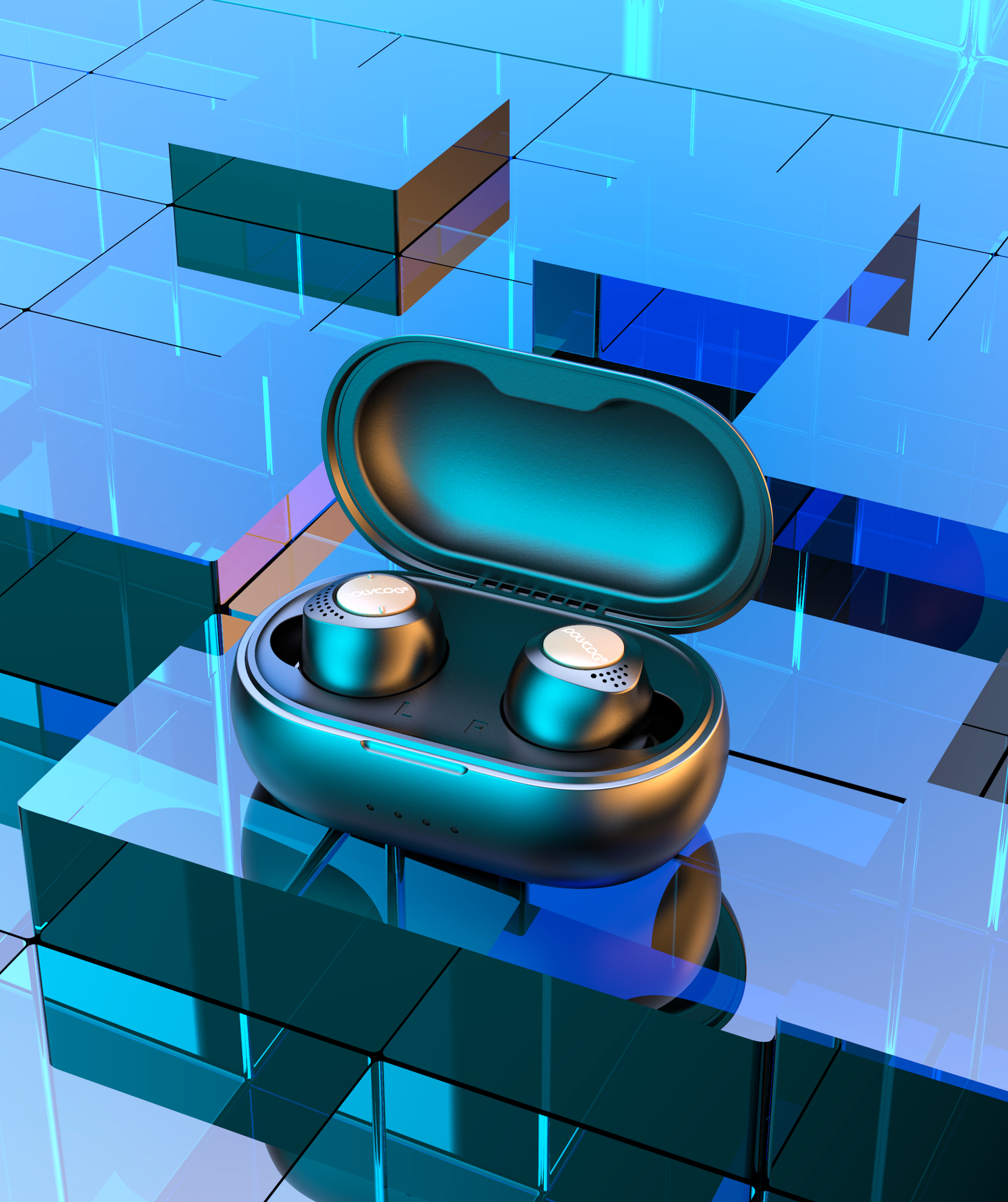 Product rendering，keyshot，headset，3 products，industrial design，product design，