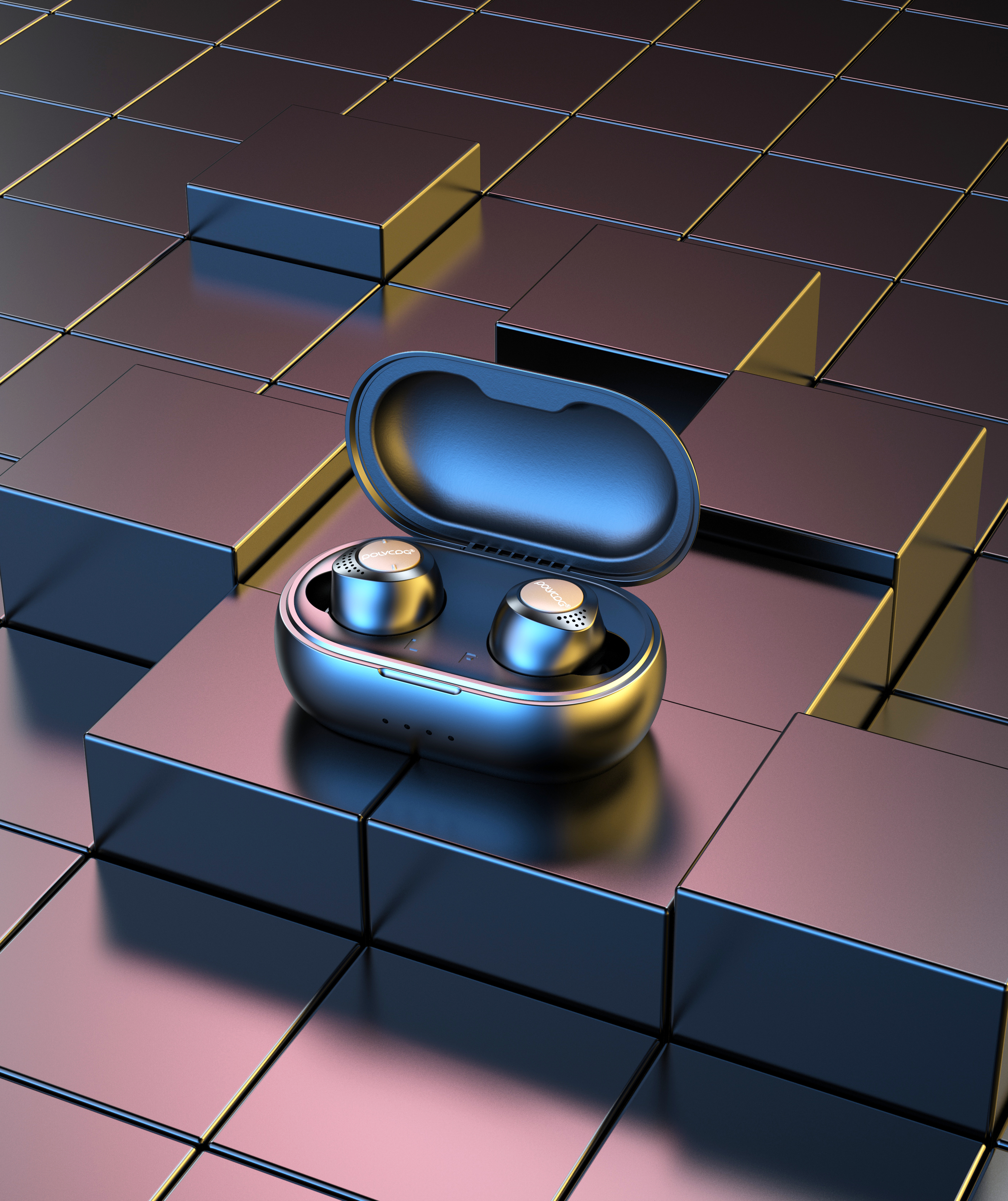 Product rendering，keyshot，headset，3 products，industrial design，product design，