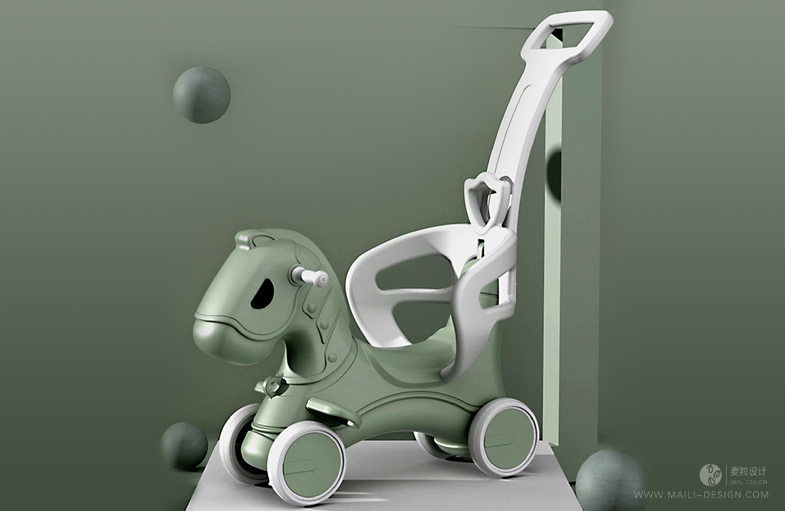 Children shake horses, cartoons, children's toys, horses, games, mothers and babies，