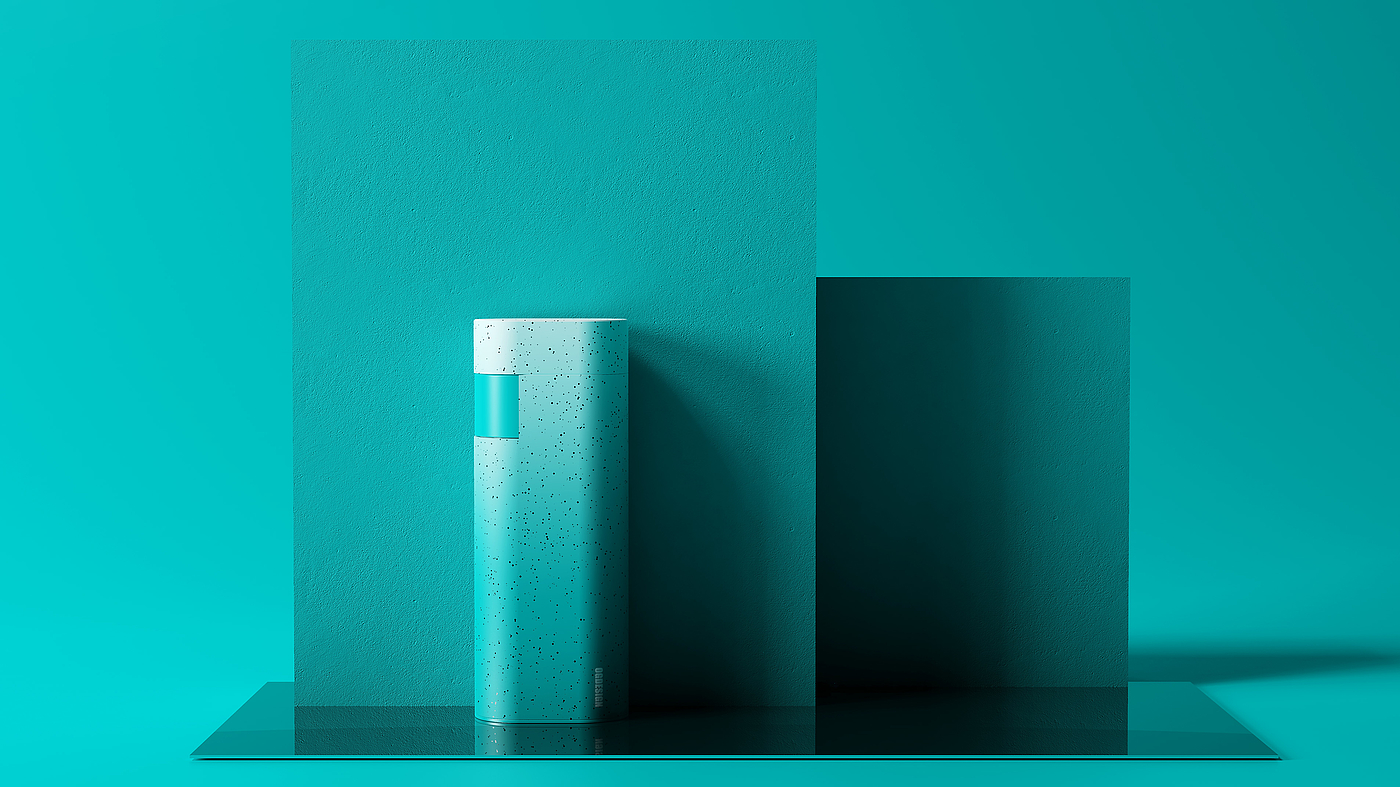 Minimalist design ，Geometric design，industrial design，Product modeling design，Design of portable emulsion bottle，