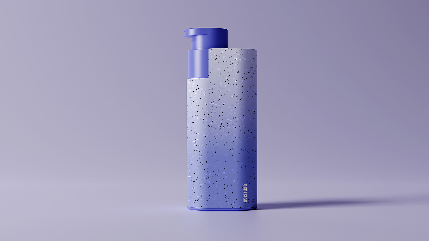 Minimalist design ，Geometric design，industrial design，Product modeling design，Design of portable emulsion bottle，