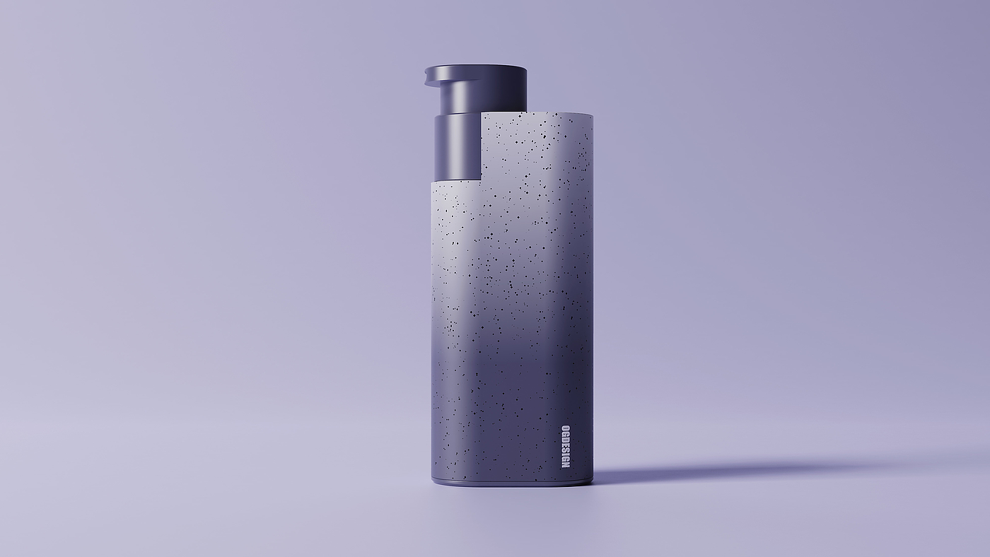 Minimalist design ，Geometric design，industrial design，Product modeling design，Design of portable emulsion bottle，