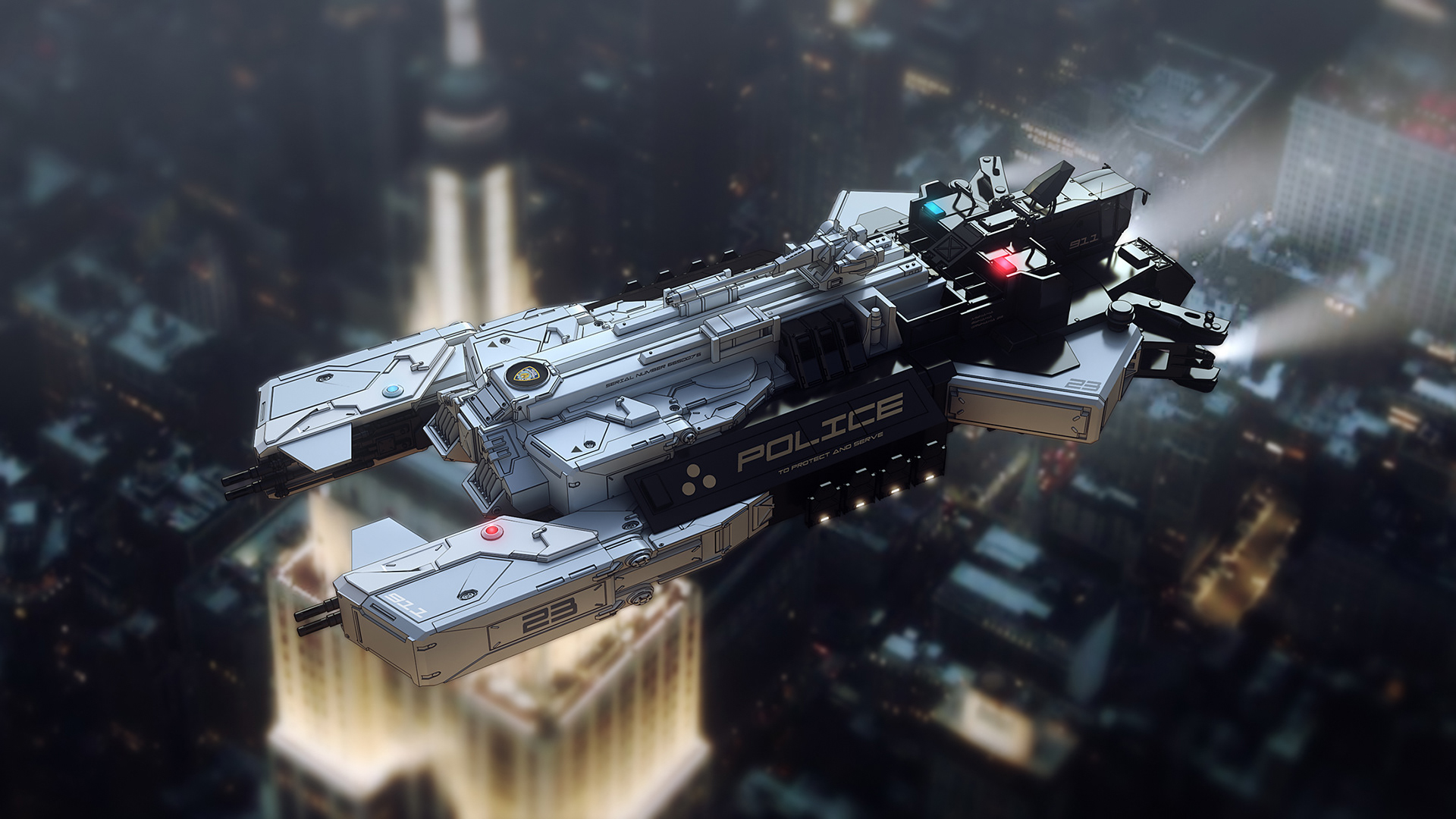 illustration，Automobile design，Policy design，2050 special vehicles，Police car concept，