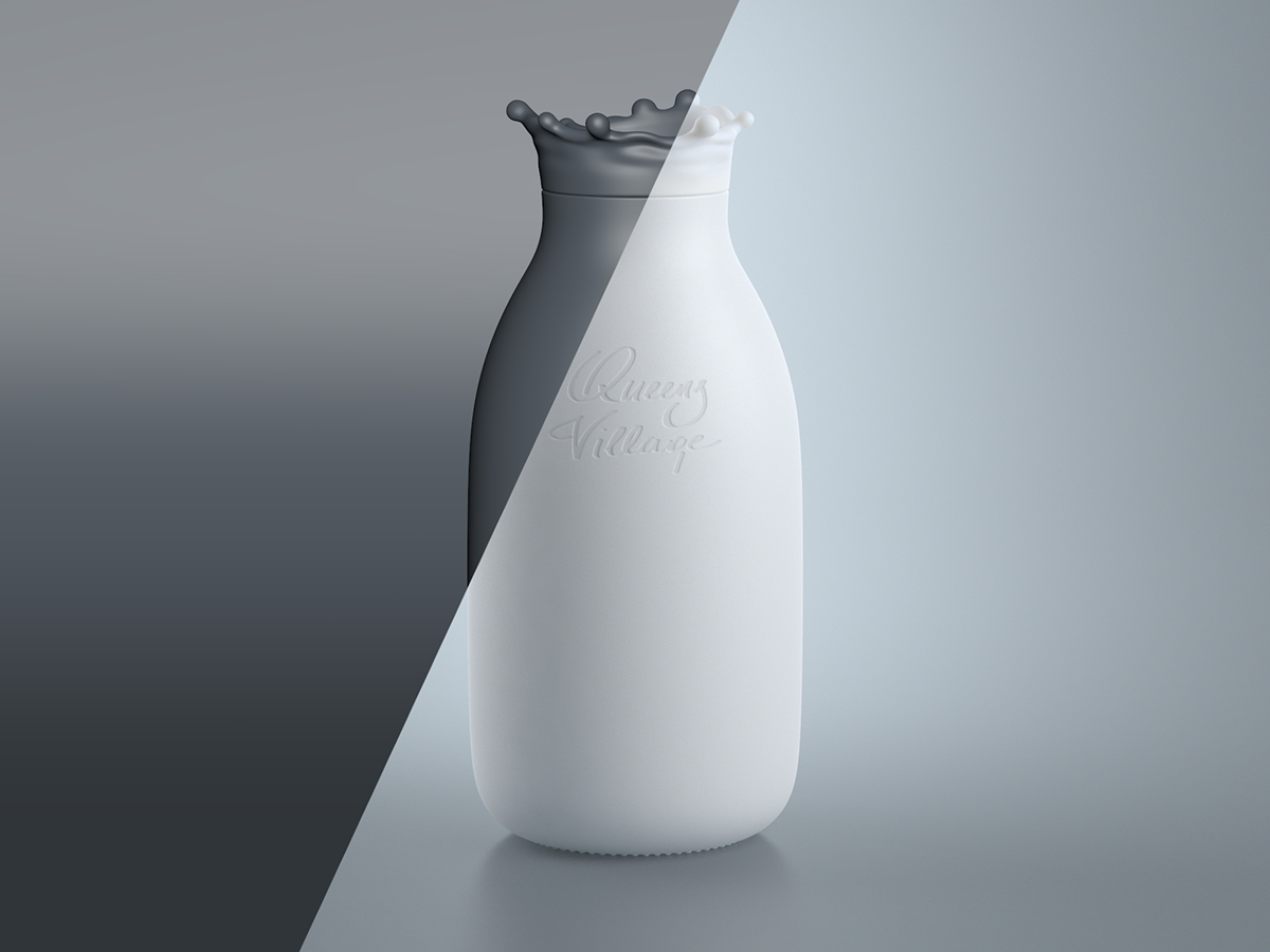 industrial design，Milk modeling，white，Simplicity，