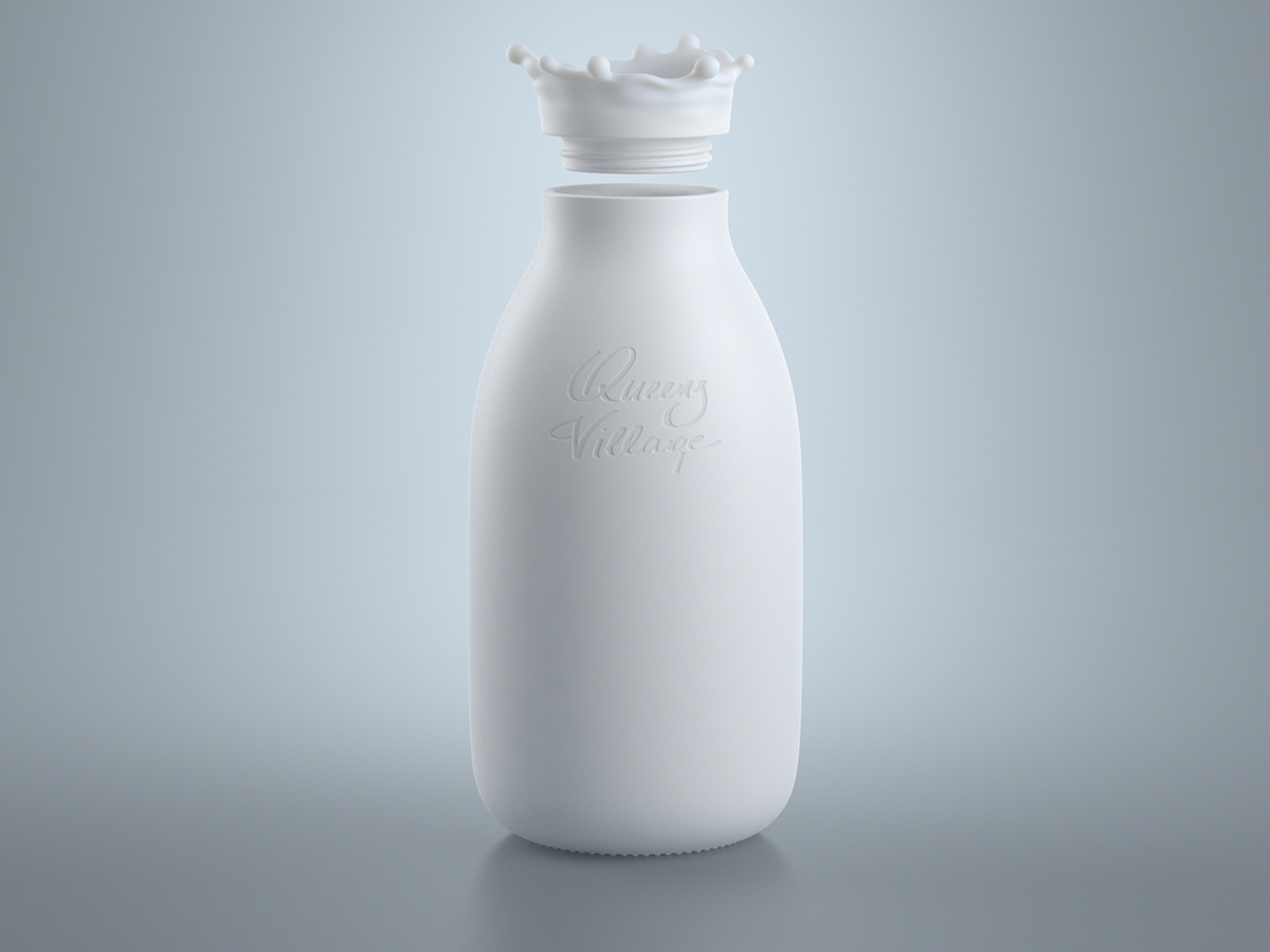 industrial design，Milk modeling，white，Simplicity，