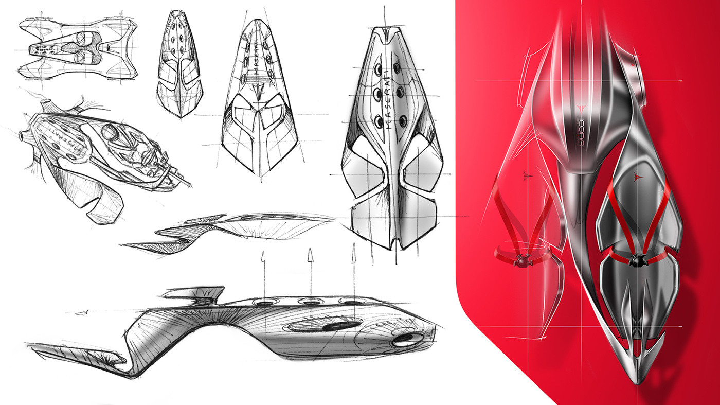 automobile，Hand drawn，vehicle，design sketch，