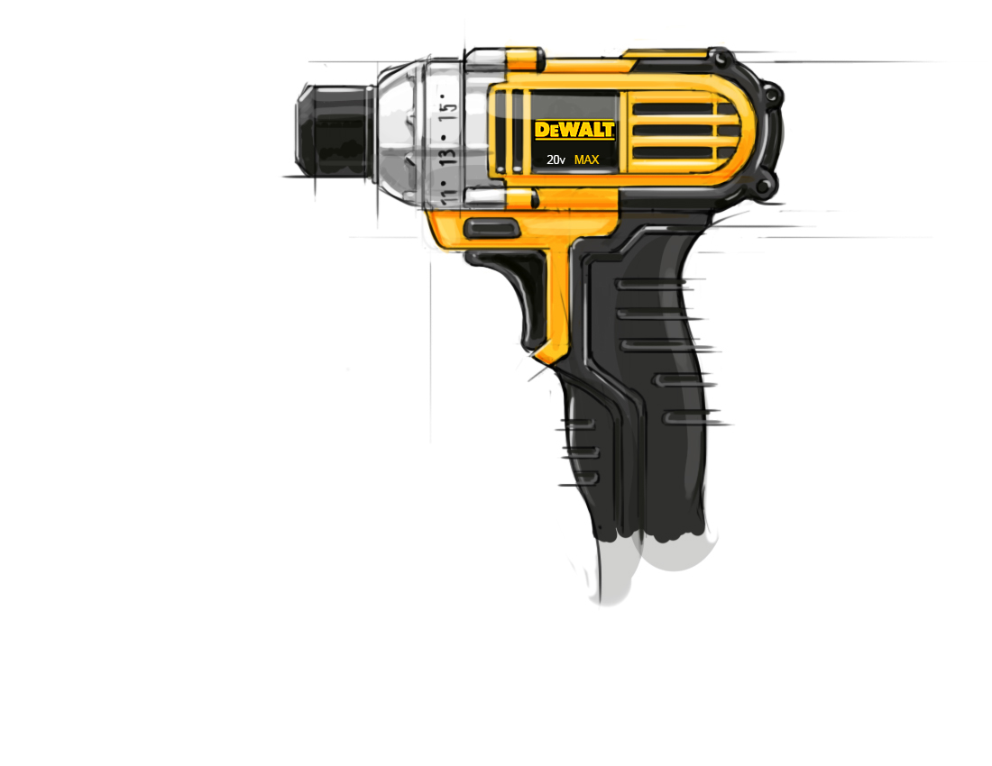 Tool machinery，product design，Hand drawn，