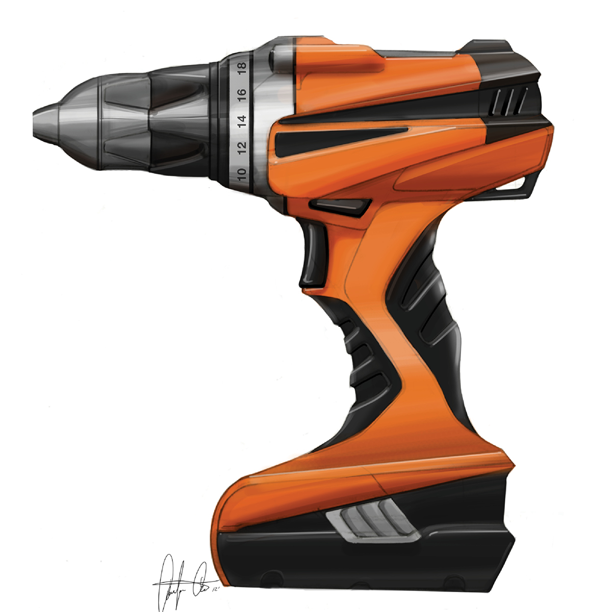 Tool machinery，product design，Hand drawn，