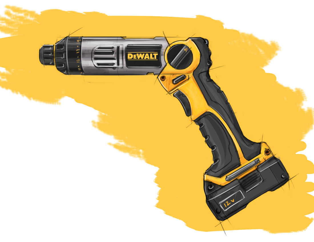 Tool machinery，product design，Hand drawn，