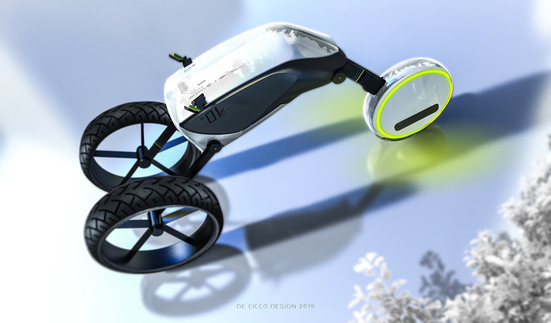 honda，Balance car design，Hand drawn，