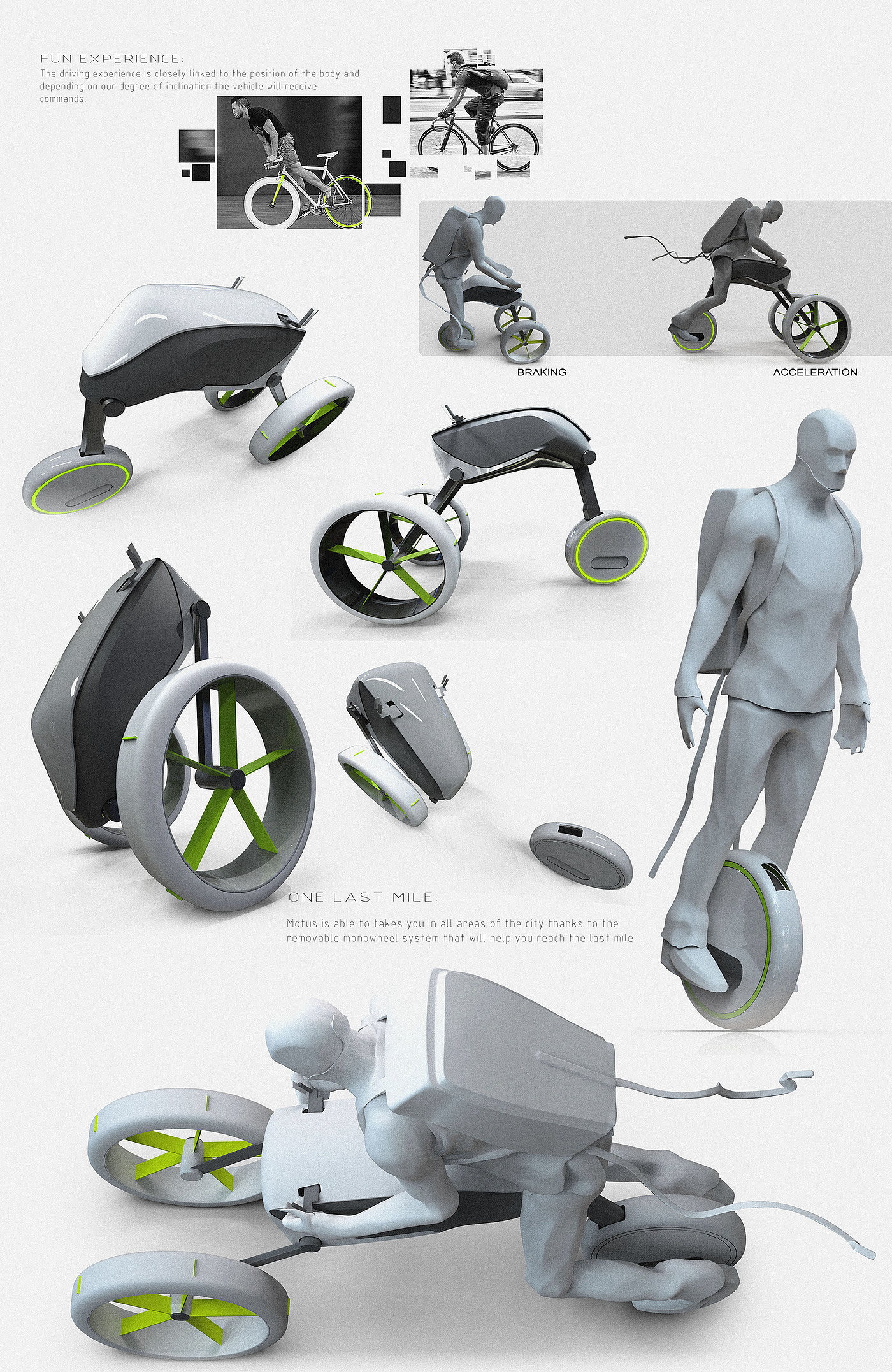honda，Balance car design，Hand drawn，
