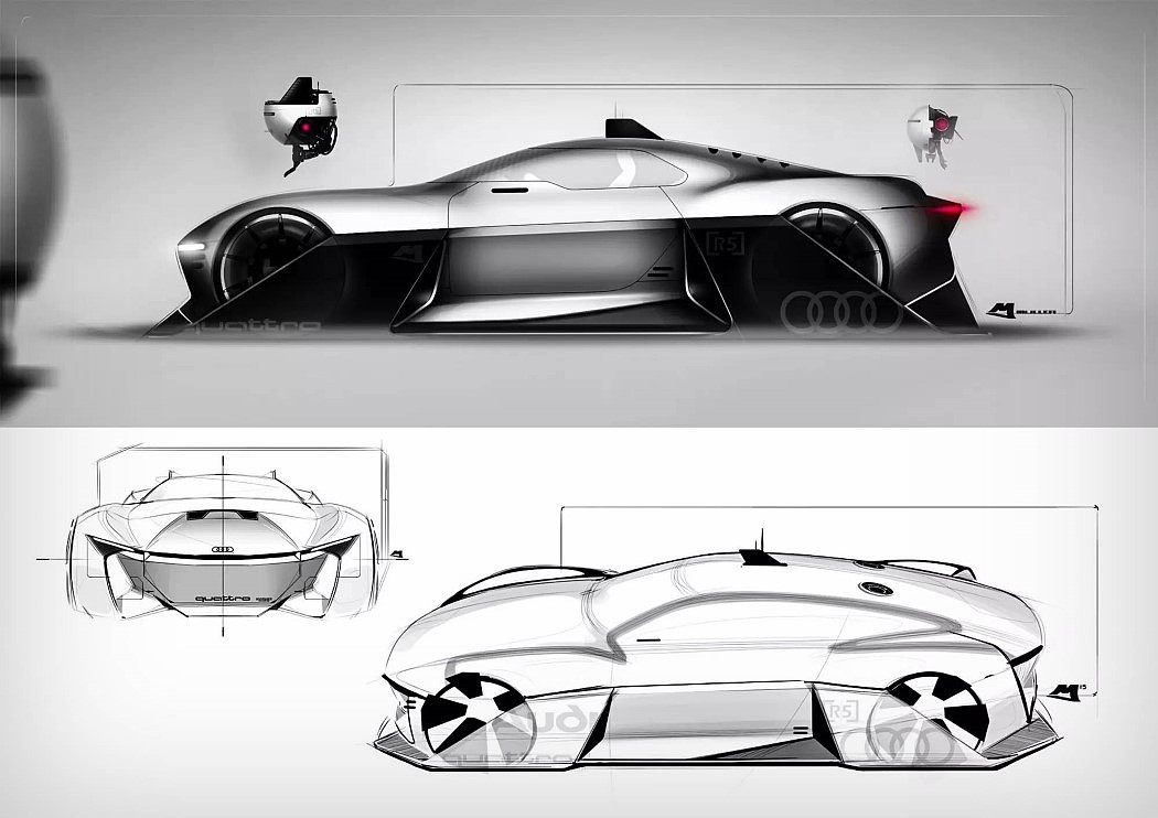 Driverless，Robot style，Concept Car，audi，