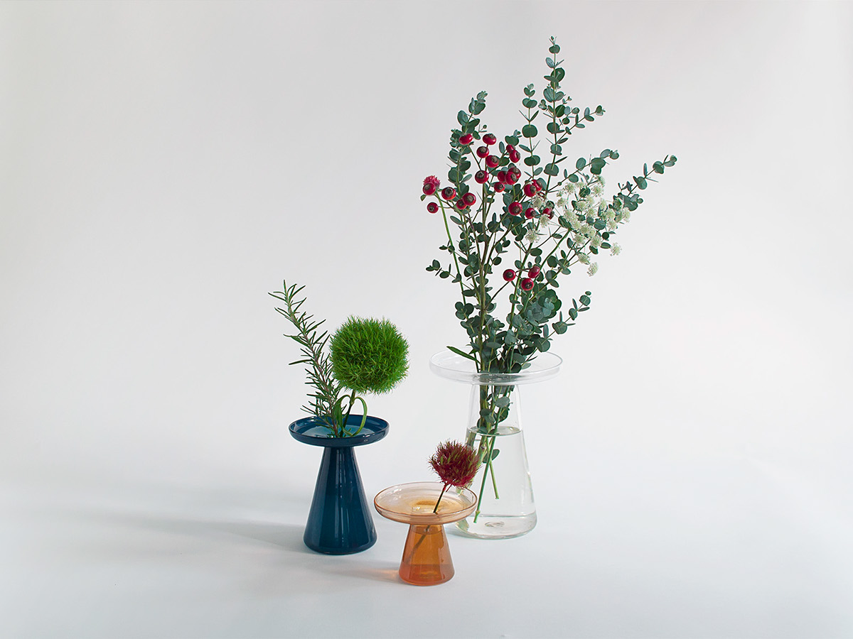 vase，flange vase，Glass，Colored vase，