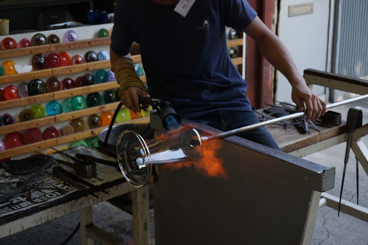 vase，flange vase，Glass，Colored vase，