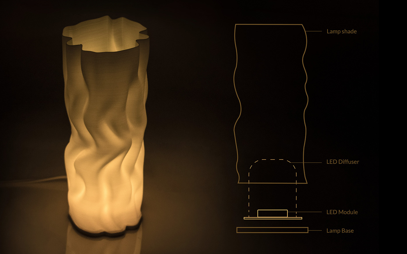 Poetry，Desk lamp，3d，