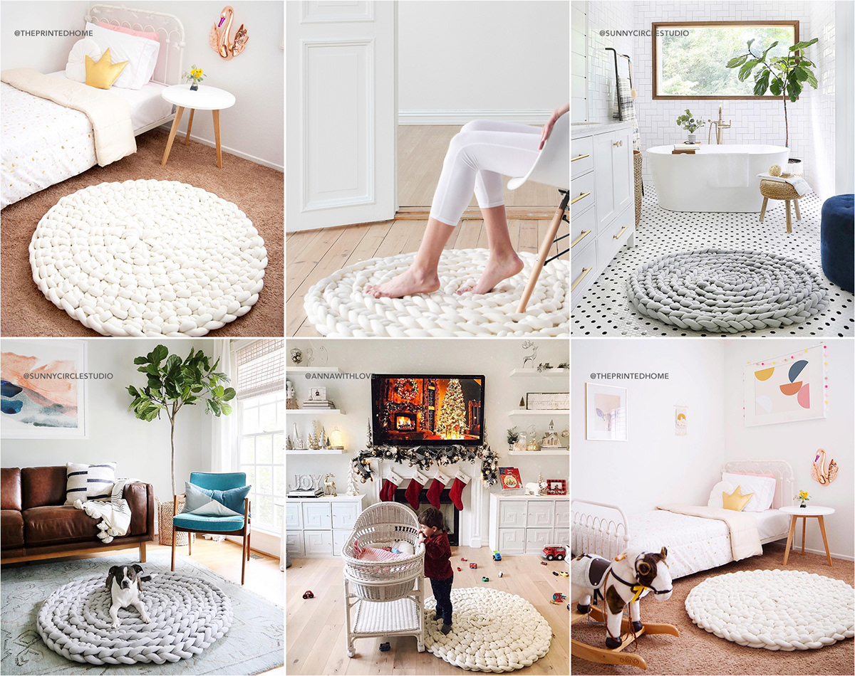 soft，handicraft，circular，carpet，