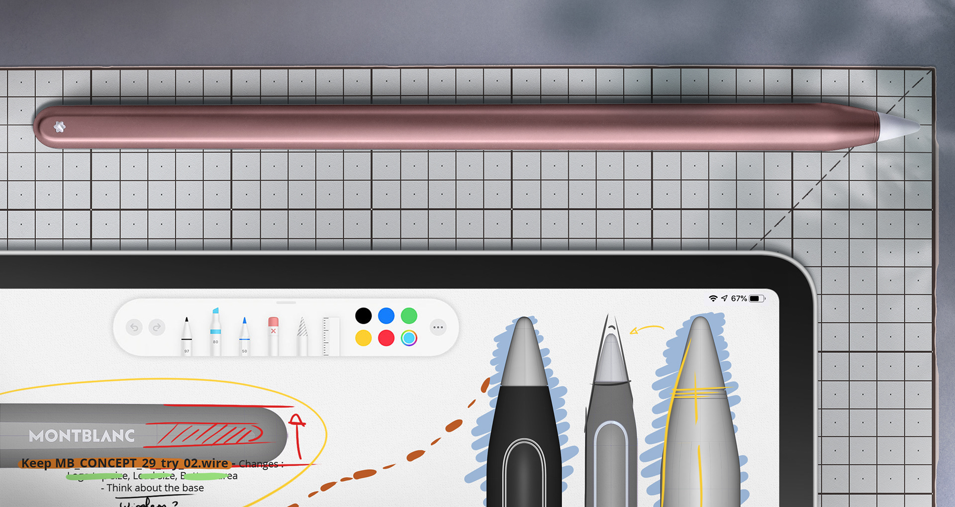 industrial design，Advanced digital pen notepen，Montblanc，Wanbaolong notebook，Note by Montblanc，