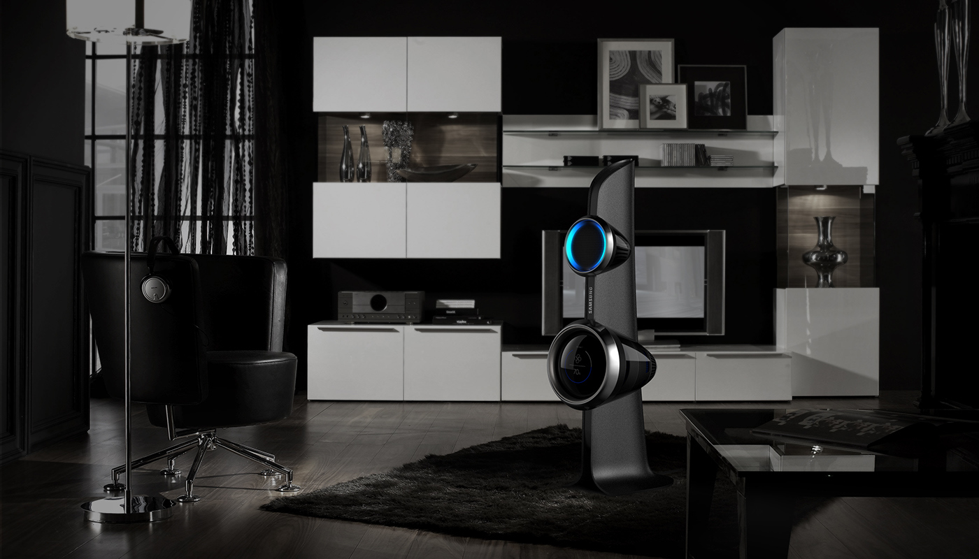 product design，industrial design，intelligence，air cleaner，Bluetooth audio，