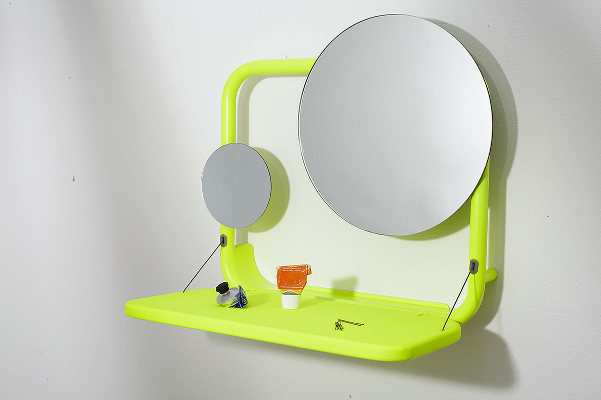 折叠，壁挂式化妆镜，Pop-Up Mirror，镜子，