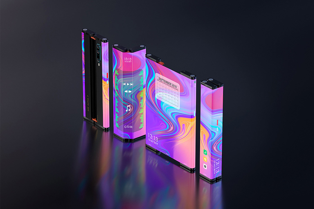 Foldable，Mobile phone design，mi，