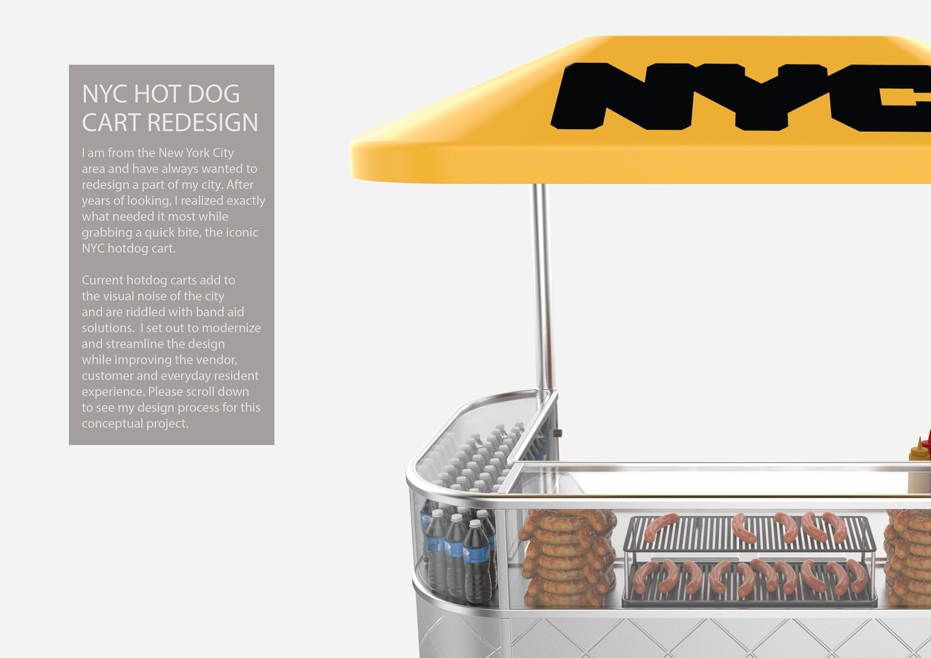 New York hot dog car redesign，Hot dog car，Trolley，industrial design，