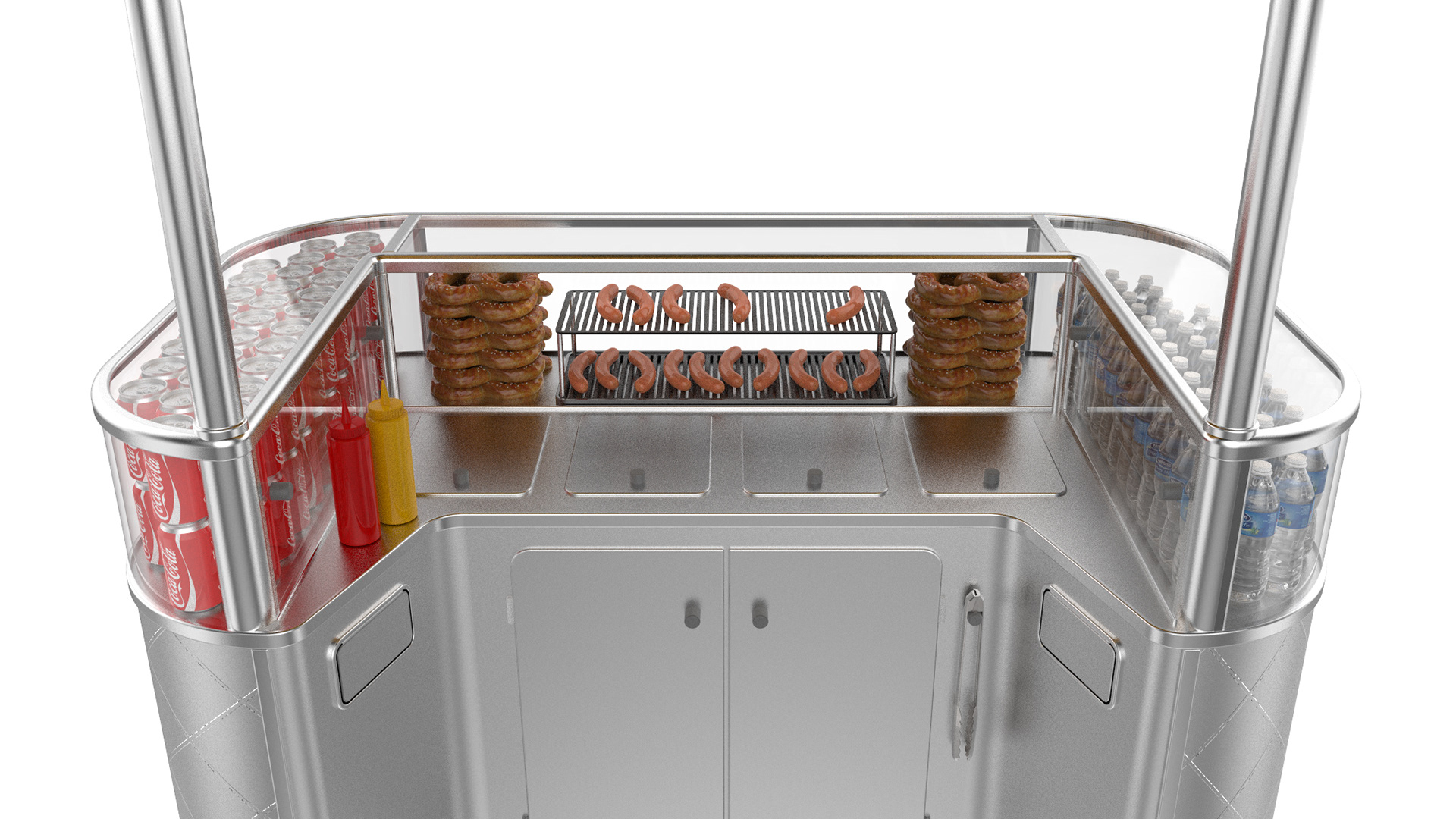 New York hot dog car redesign，Hot dog car，Trolley，industrial design，