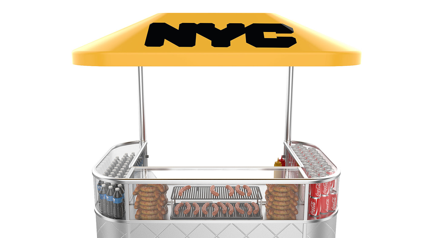 纽约热狗车重新设计，热狗车，小推车，工业设计，