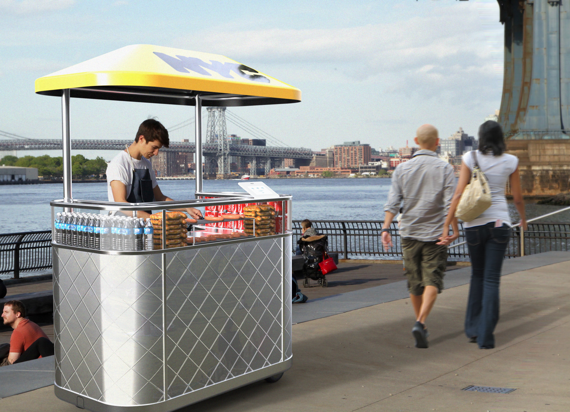 New York hot dog car redesign，Hot dog car，Trolley，industrial design，