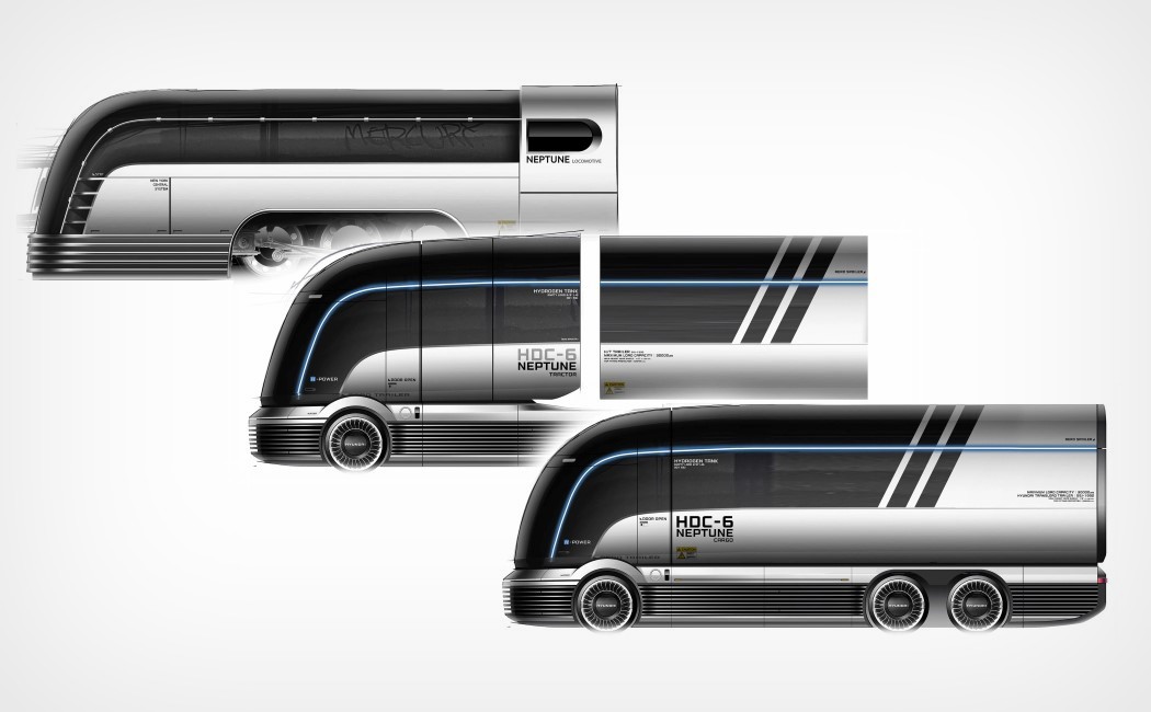 Half truck，automobile，industrial design，Hdc-6 Neptune truck，truck，