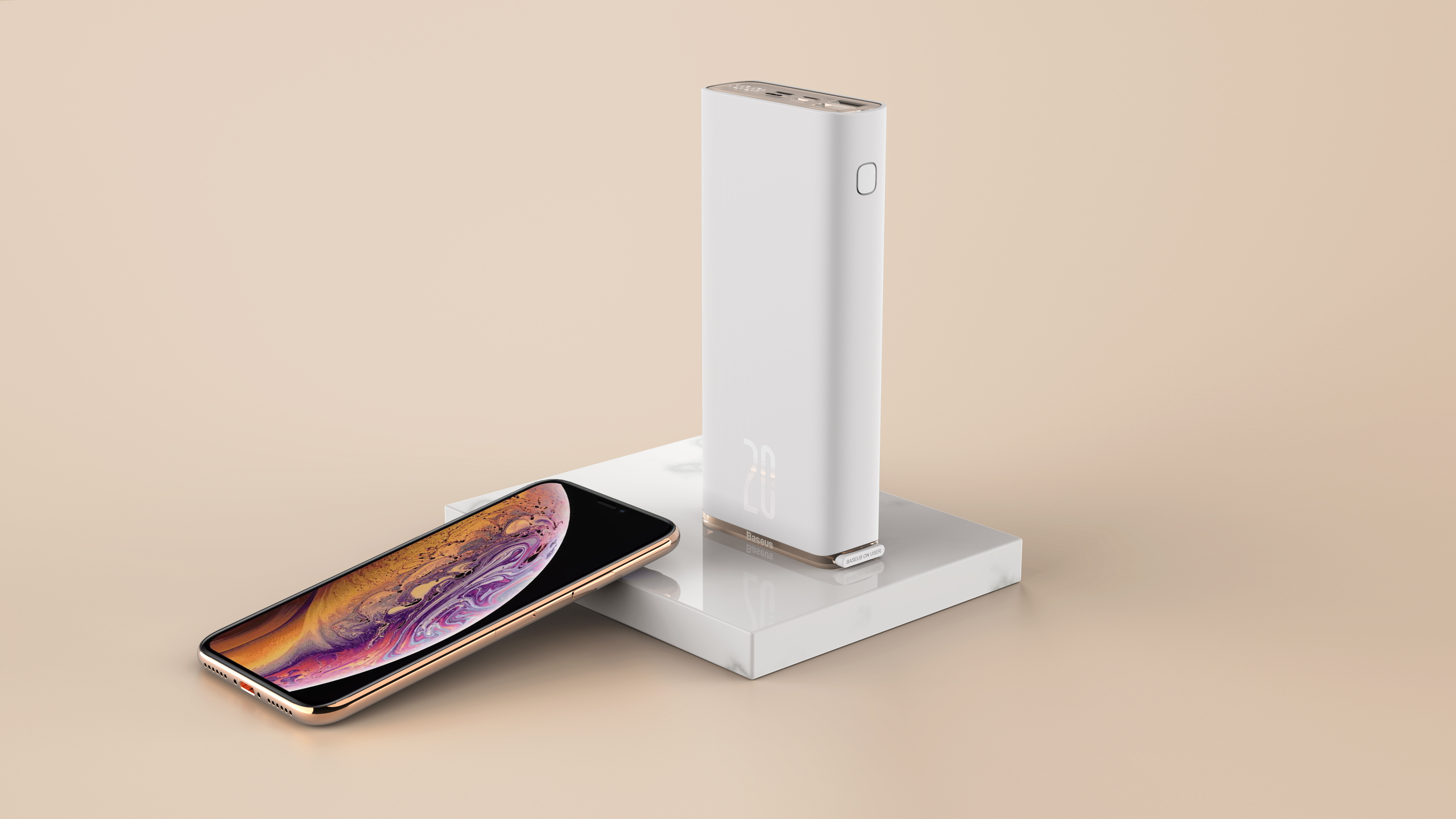 portable source，Fast charging，Telescopic mobile power supply，Hanging rope，twenty thousand，high-capacity，