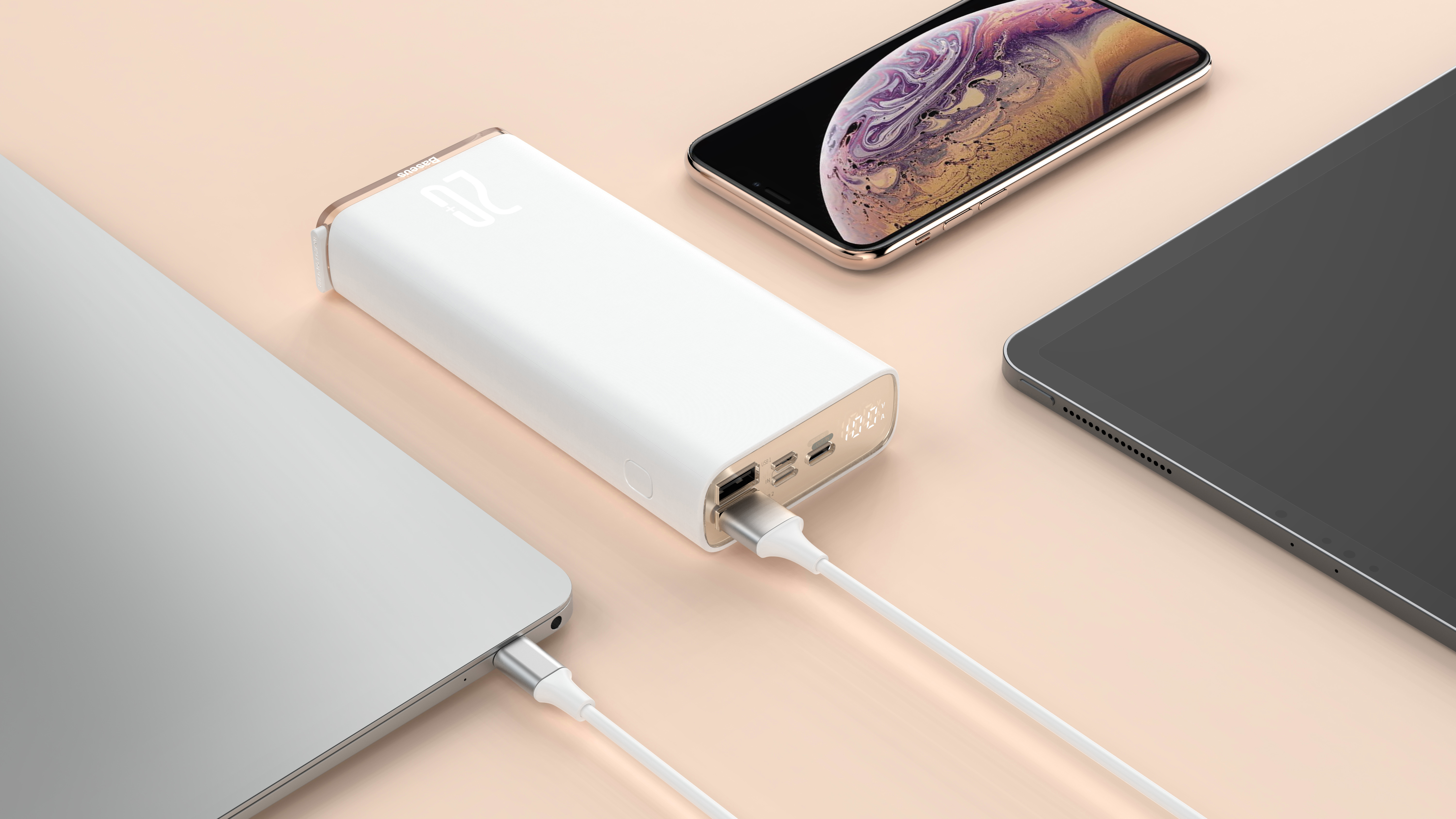 portable source，Fast charging，Telescopic mobile power supply，Hanging rope，twenty thousand，high-capacity，