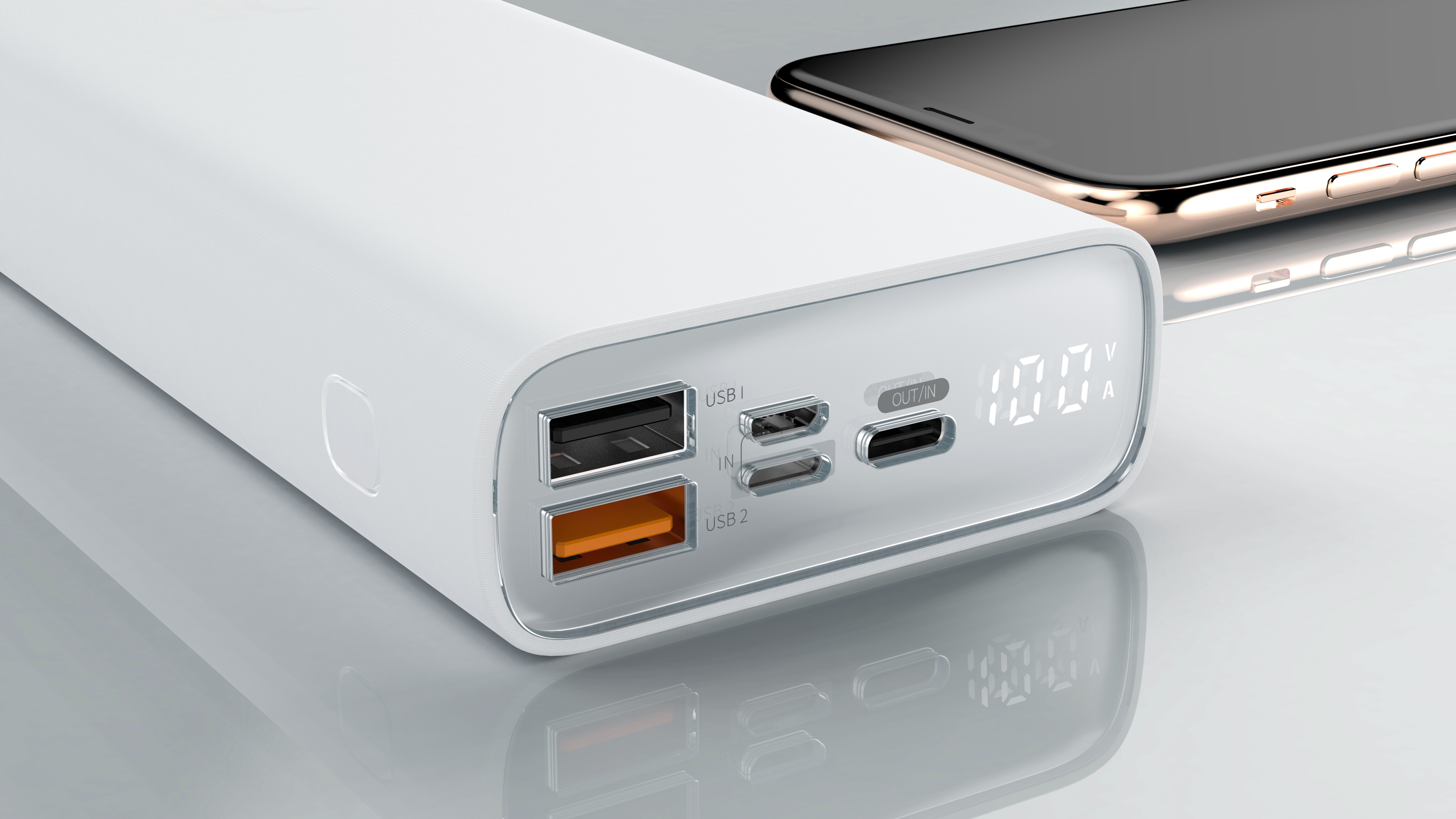 portable source，Fast charging，Telescopic mobile power supply，Hanging rope，twenty thousand，high-capacity，