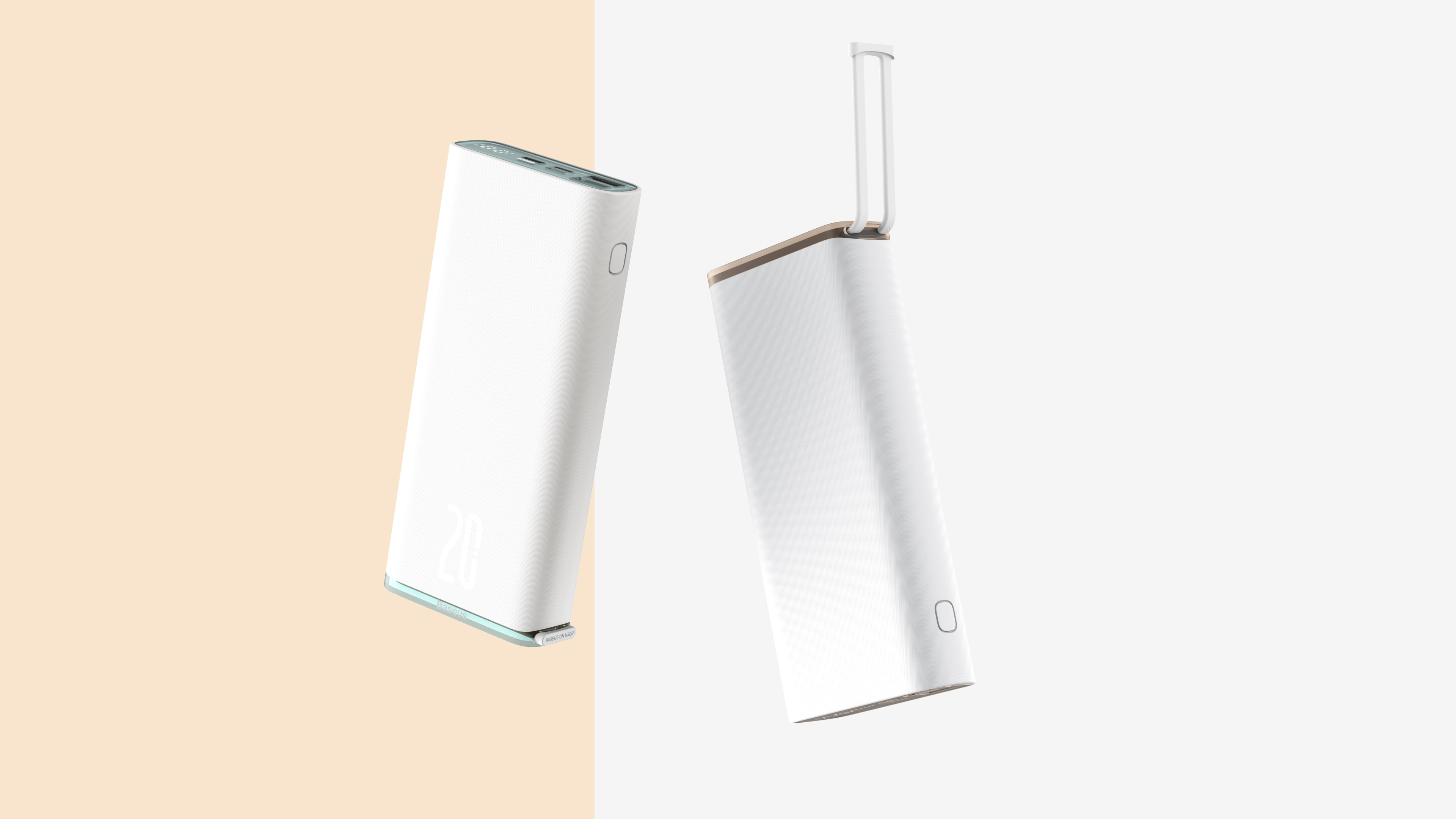 portable source，Fast charging，Telescopic mobile power supply，Hanging rope，twenty thousand，high-capacity，