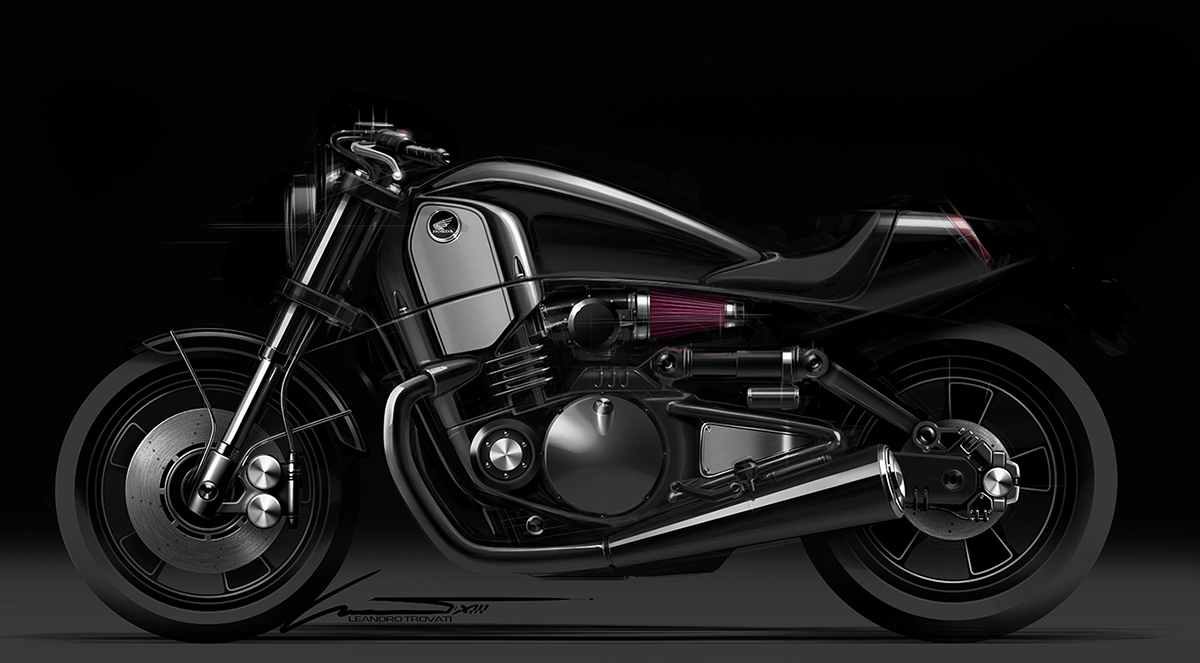 motorcycle，design sketch，Product drawing，Hand drawn，Render，