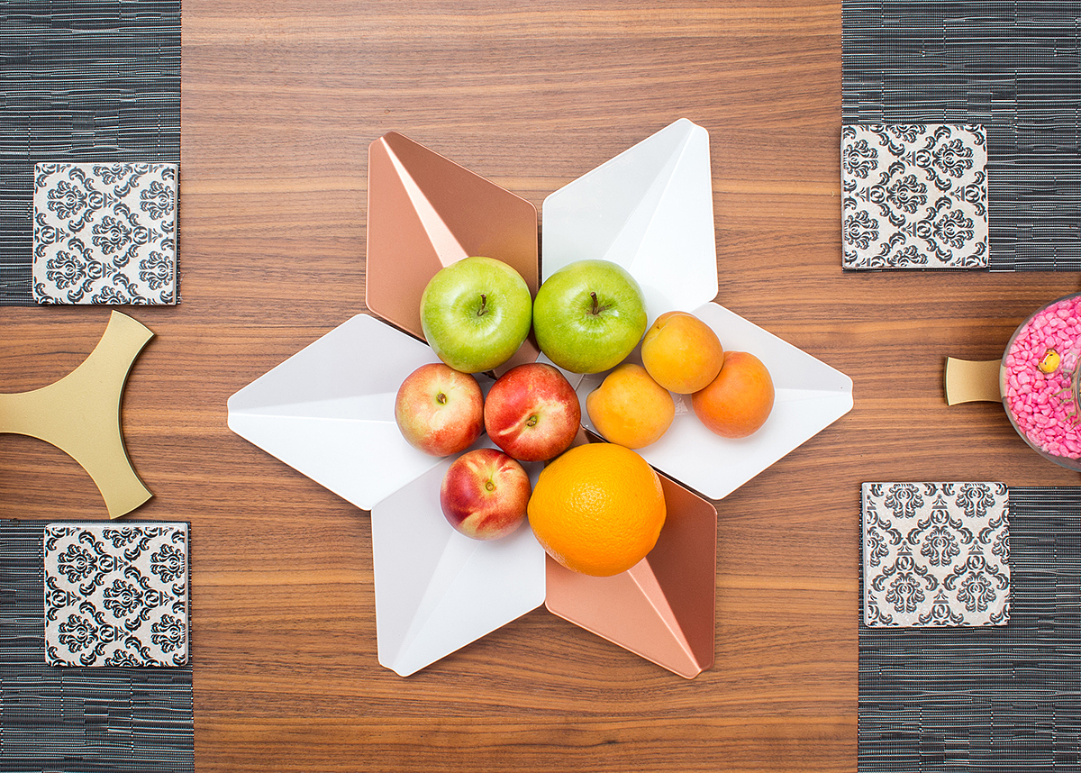 Metal，Fruit plate，Nova Fruitbowl，