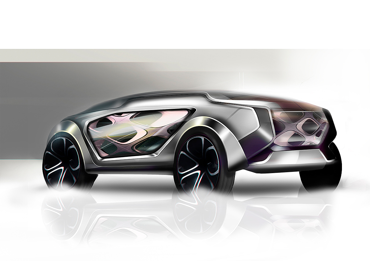 Hand drawn，bmw，suv，automobile，