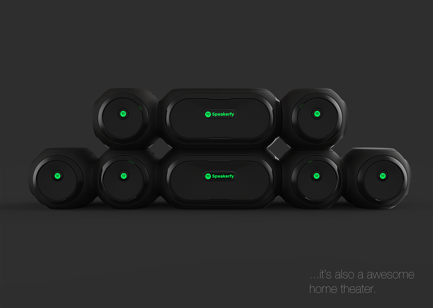 speaker，loudspeaker box，music，modularization，black，modern，