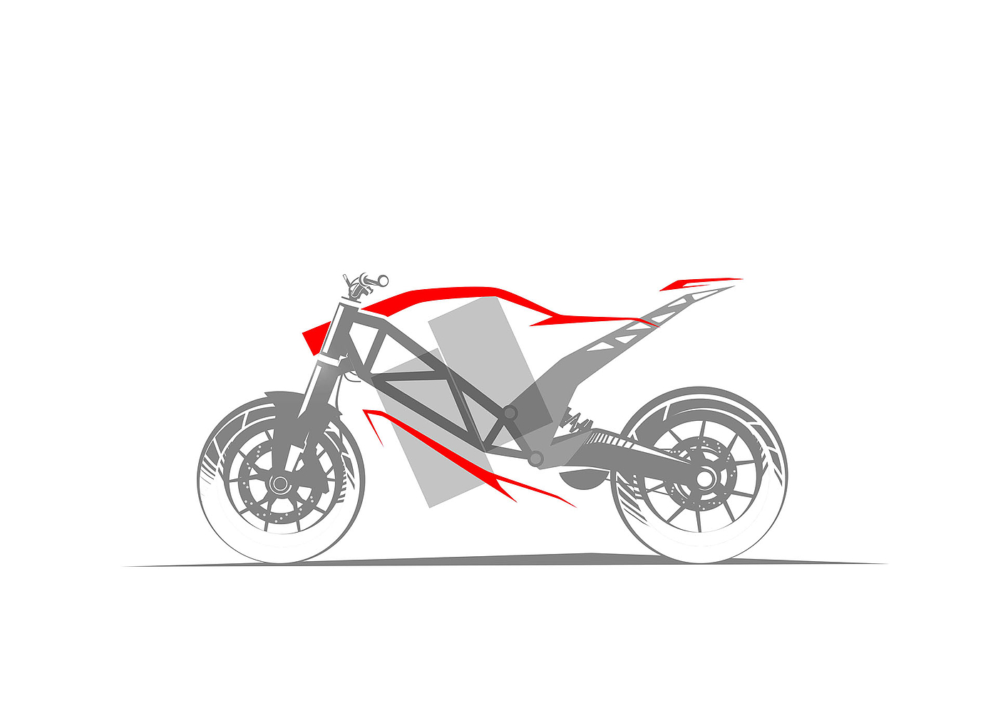 illustration，Hand drawn，automobile，motorcycle，Toke motorcycle，