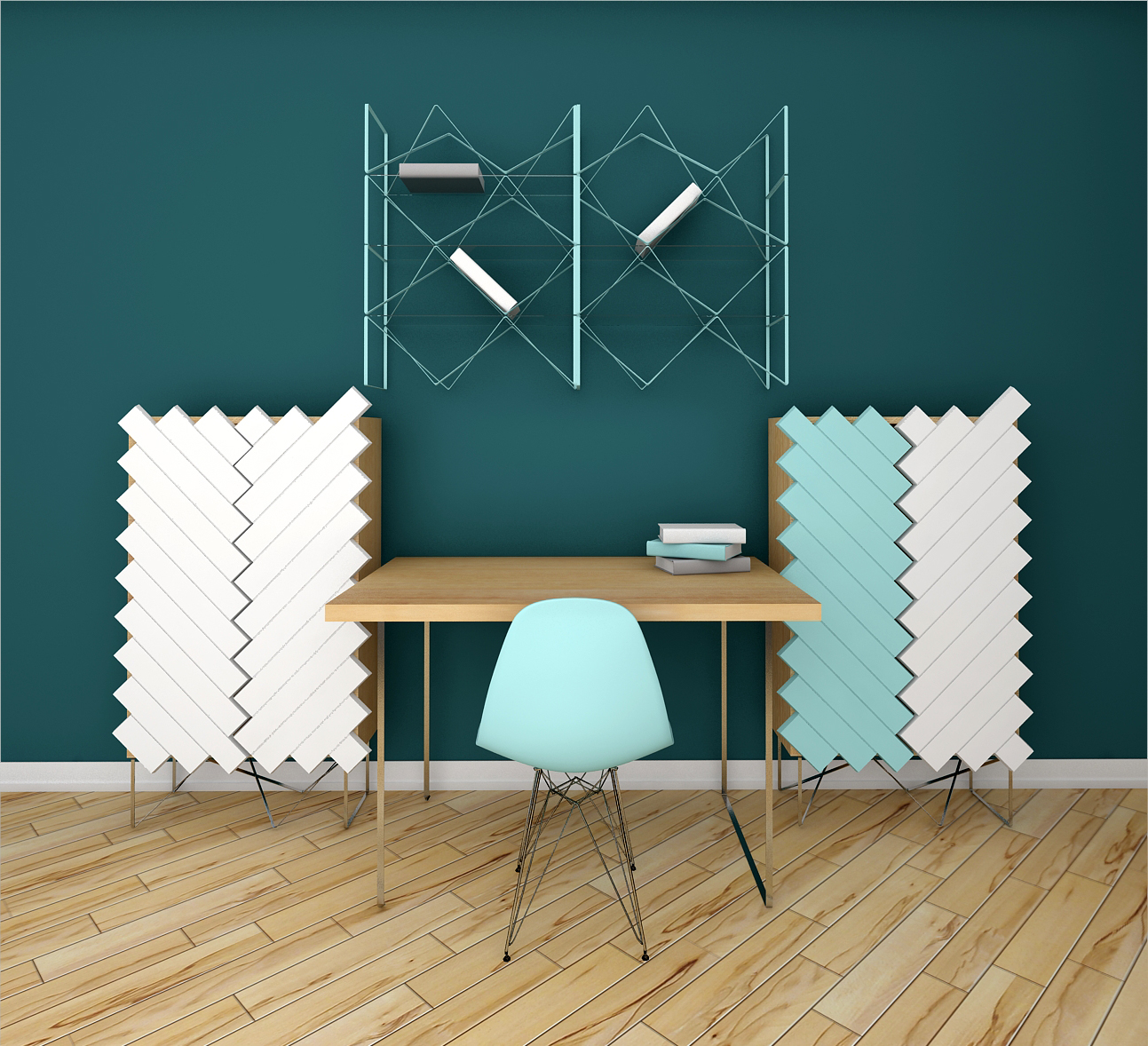 YolochkoY，cupboard，Bookcase，Northern Europe，furniture，