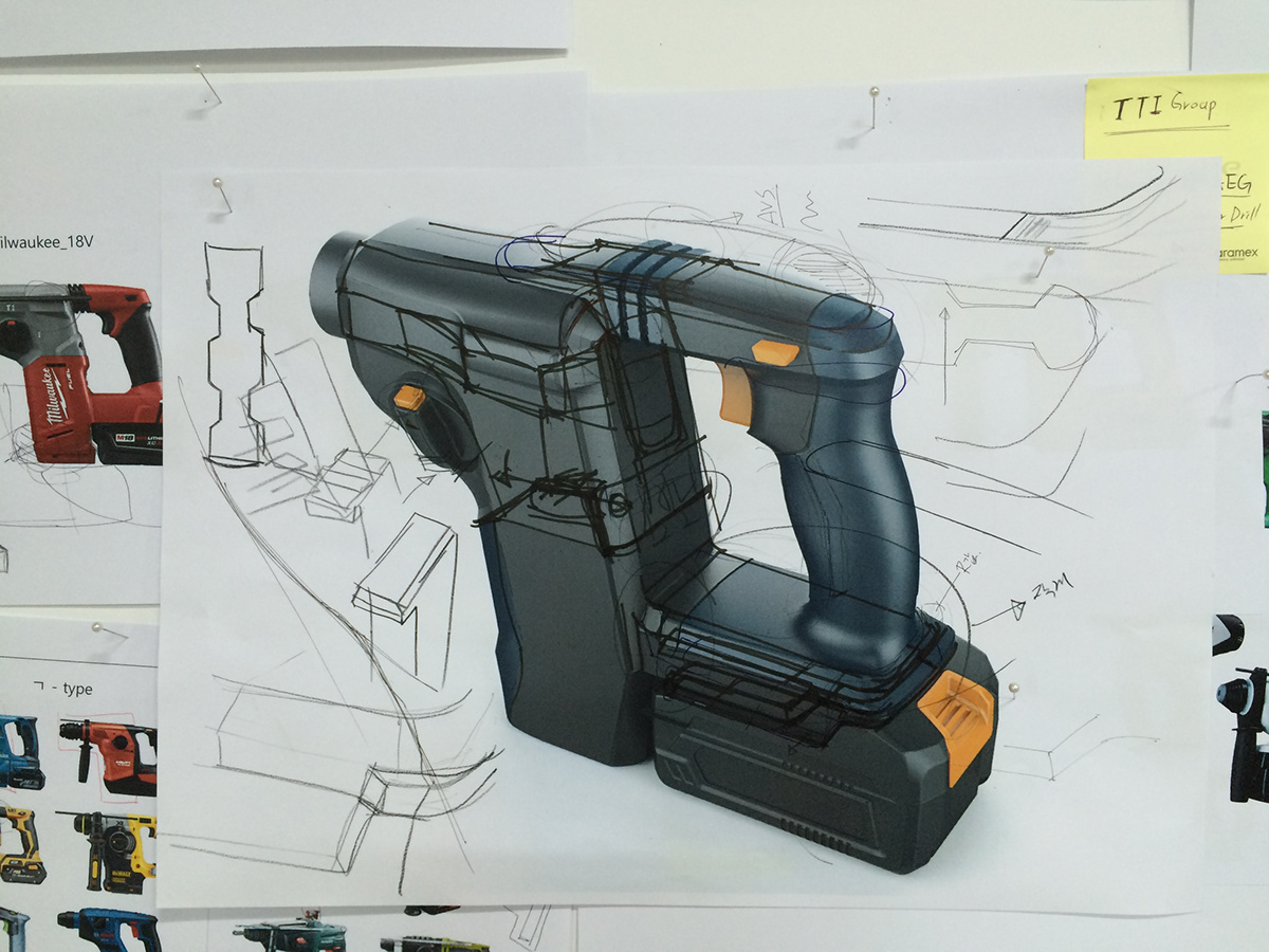 Electric hammer，cordless ，3d，